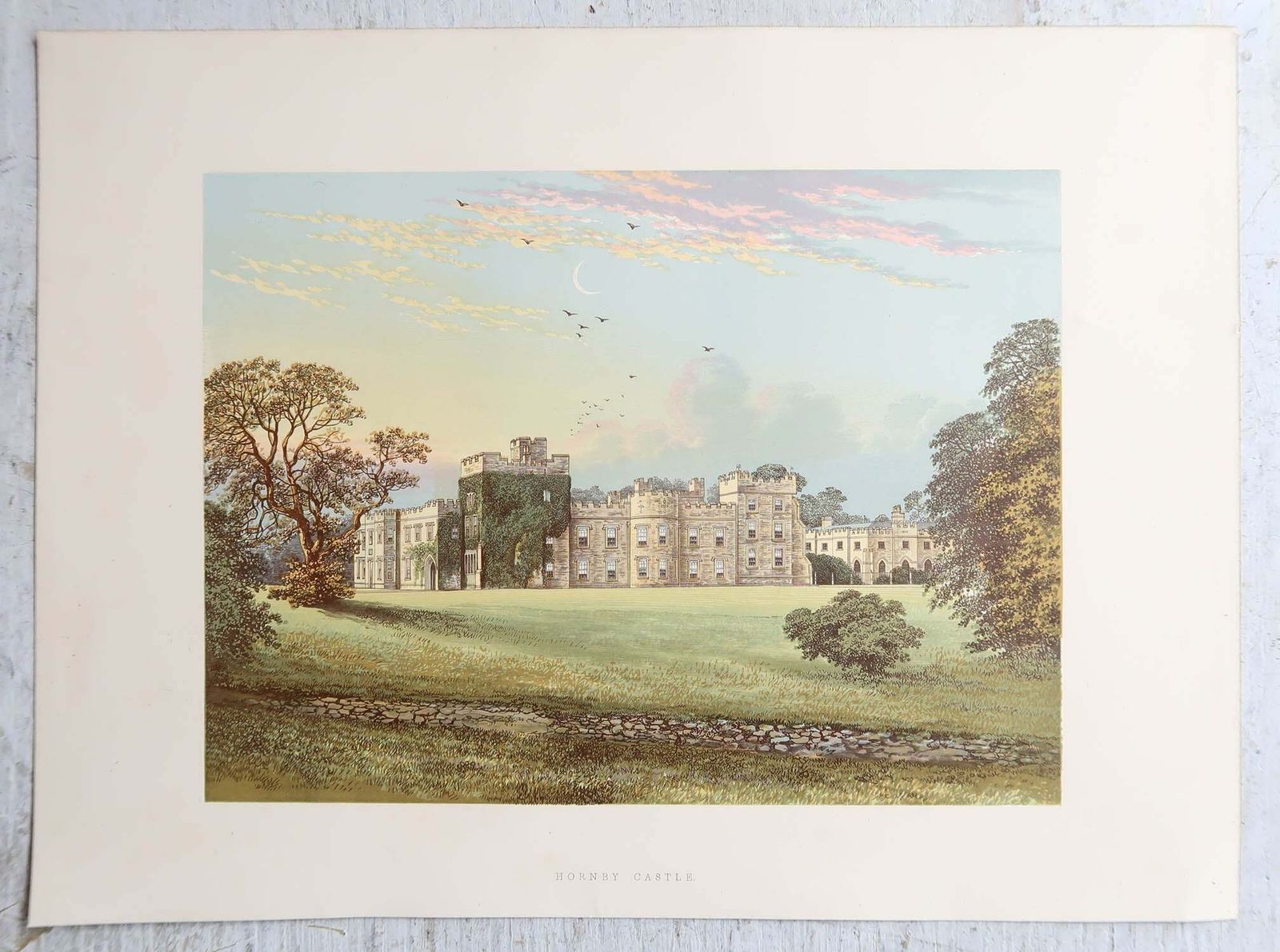Set Of 10 Original Antique Prints Of British Castles, C.1880 photo furniture