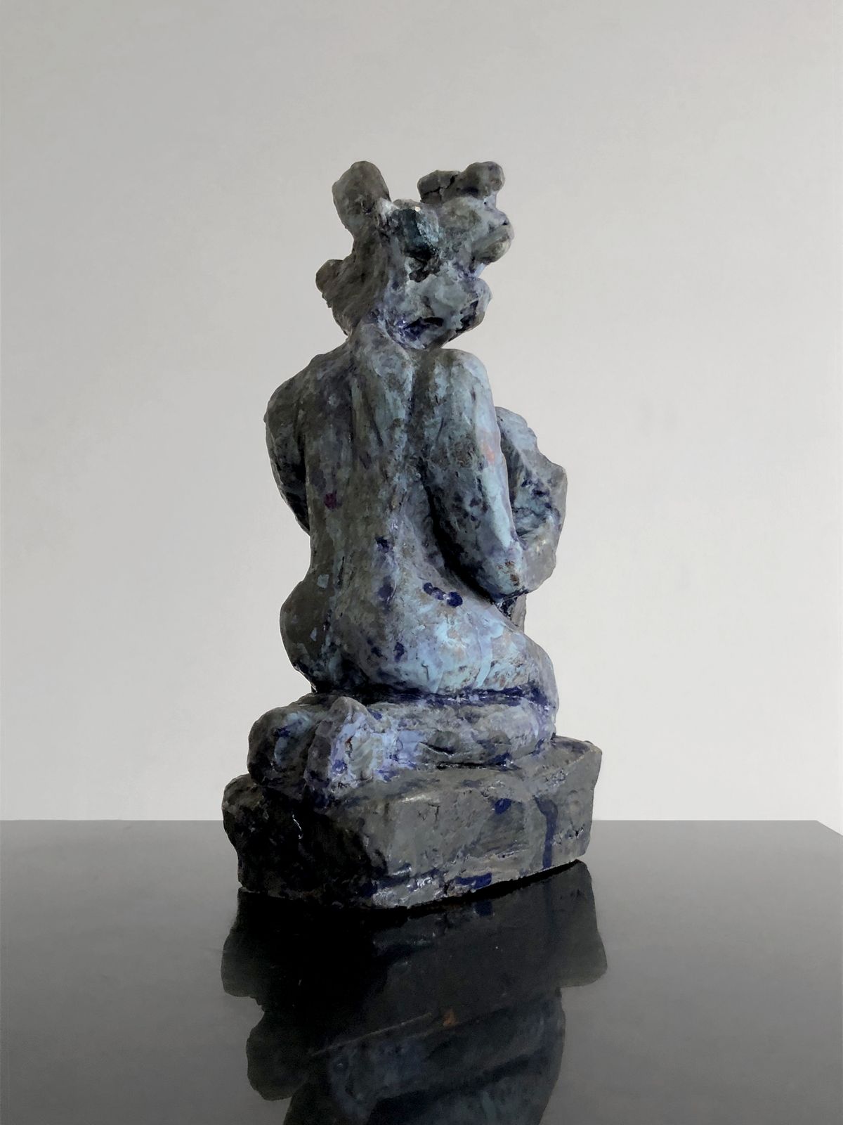 photo furniture 1990 Women Praying Ceramic Sculpture Shabby Chic Classic Yoga Spiritualite
