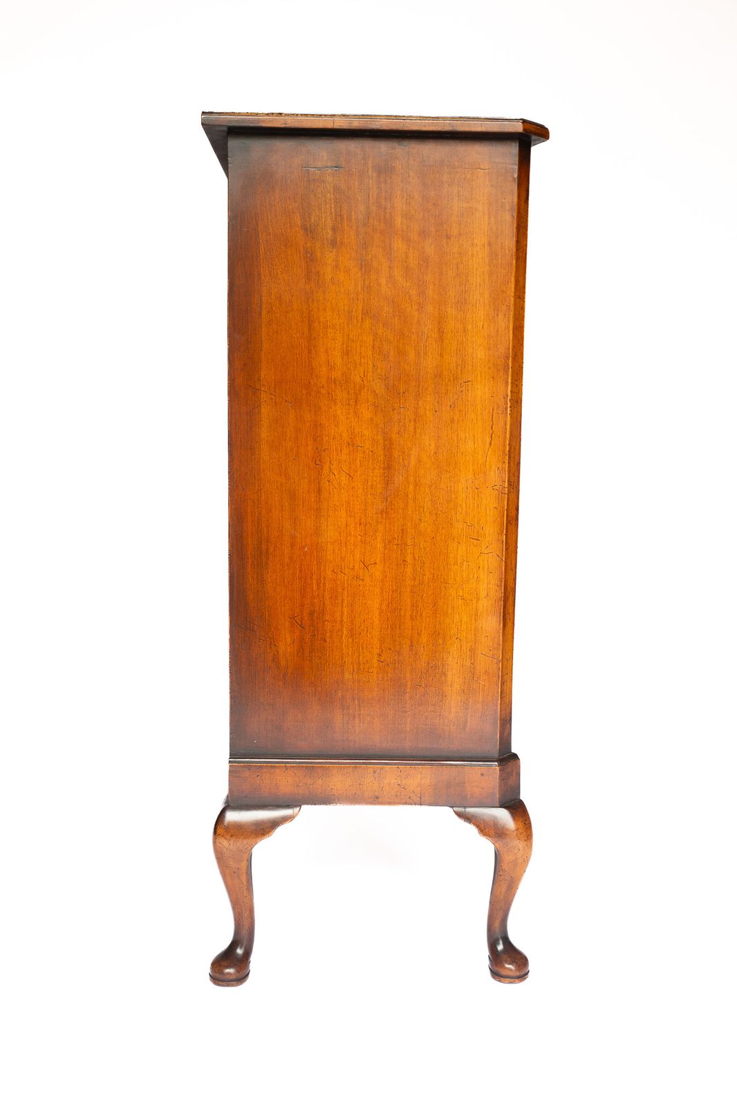 Walnut Queen Anne Style 5 Drawer Chest 1920s photo for sale