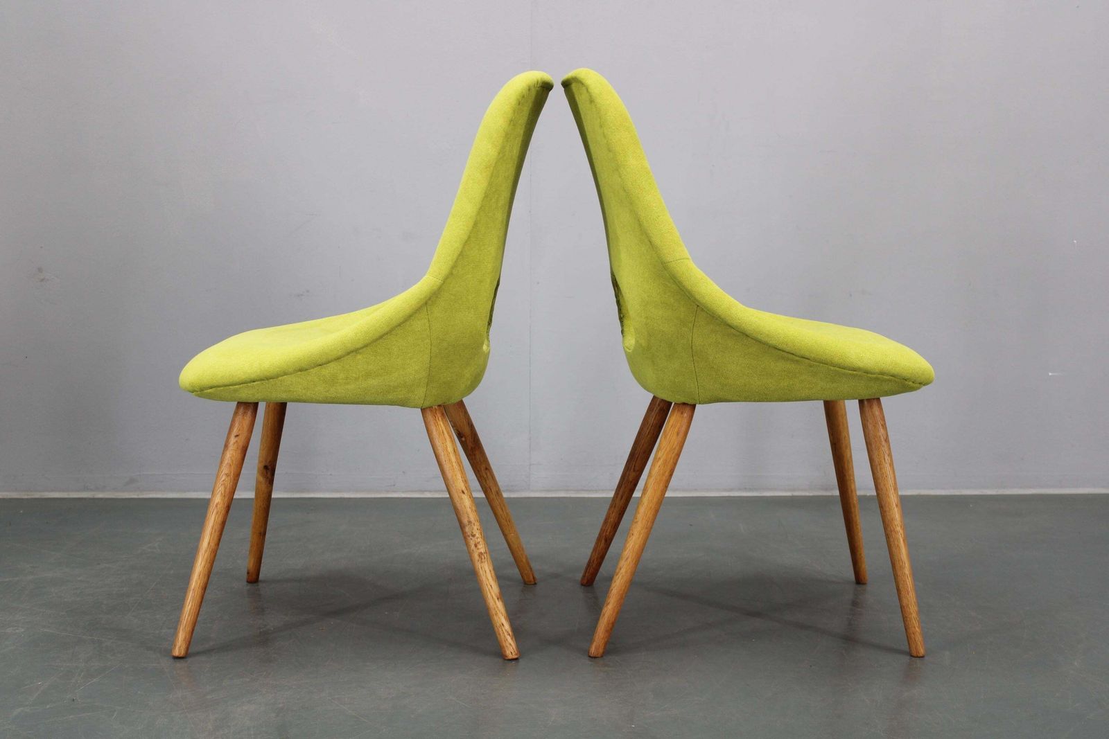 photo for sale 1960s Miroslav Navratil Fiberglass Shell Lounge Side Chairs, Czechoslovakia