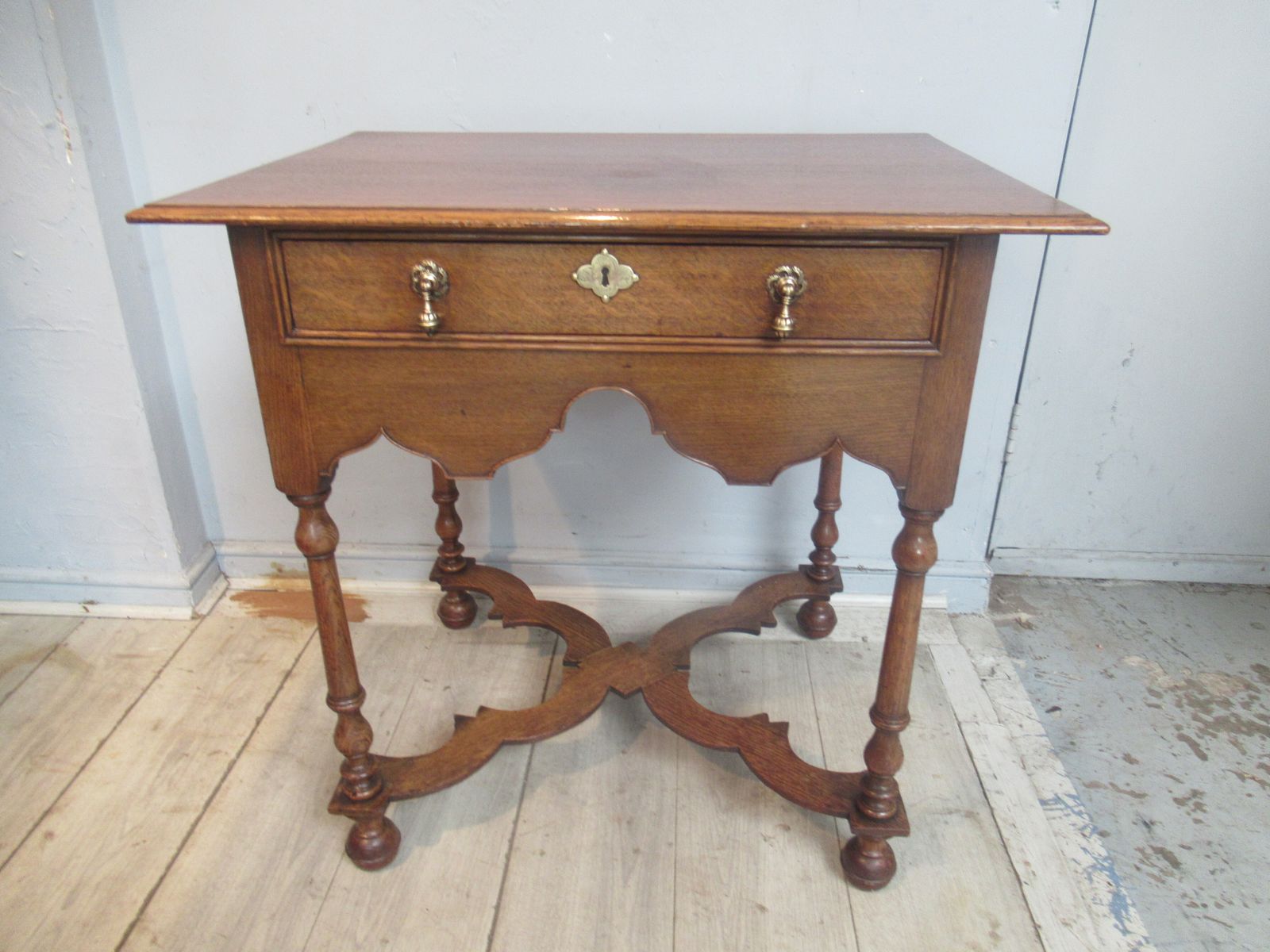 Oak Side Table  In The William And Mary Style Dating From Around 1910 photo furniture