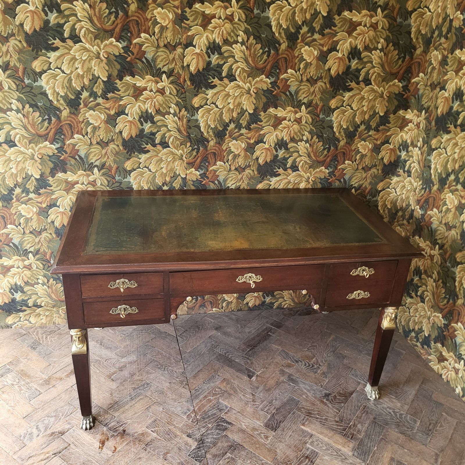 photo for sale Antique Empire Style Mahogany Freestanding Desk
