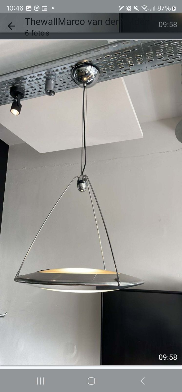 4 X Ezio Didone Mira S Ufo Pendant Light For Arteluce  Flos Italy 1990s photo vintage
