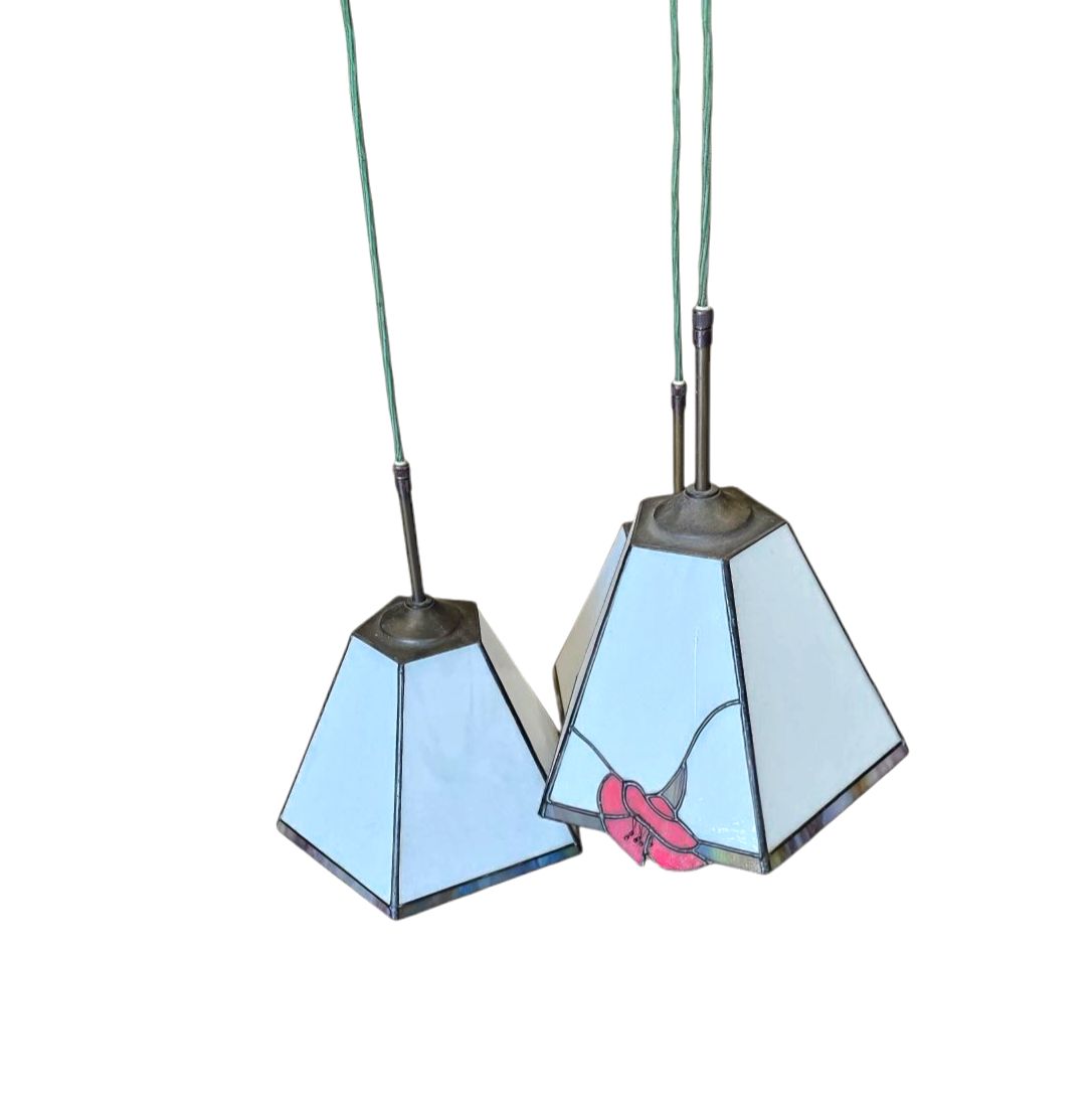 Lighting 3 Light Chandelier With Glass Shades /Art Deco photo