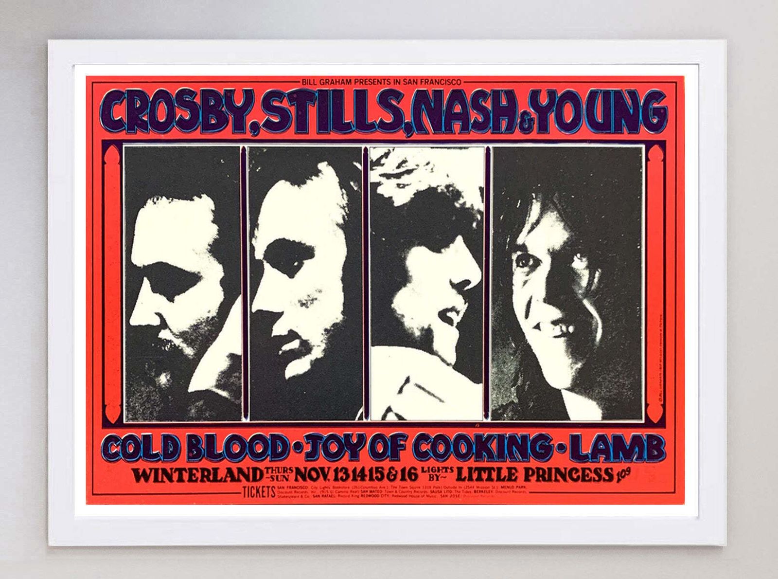 Crosby, Stills, Nash & Young   Winterland" Original Vintage Poster" photo for sale