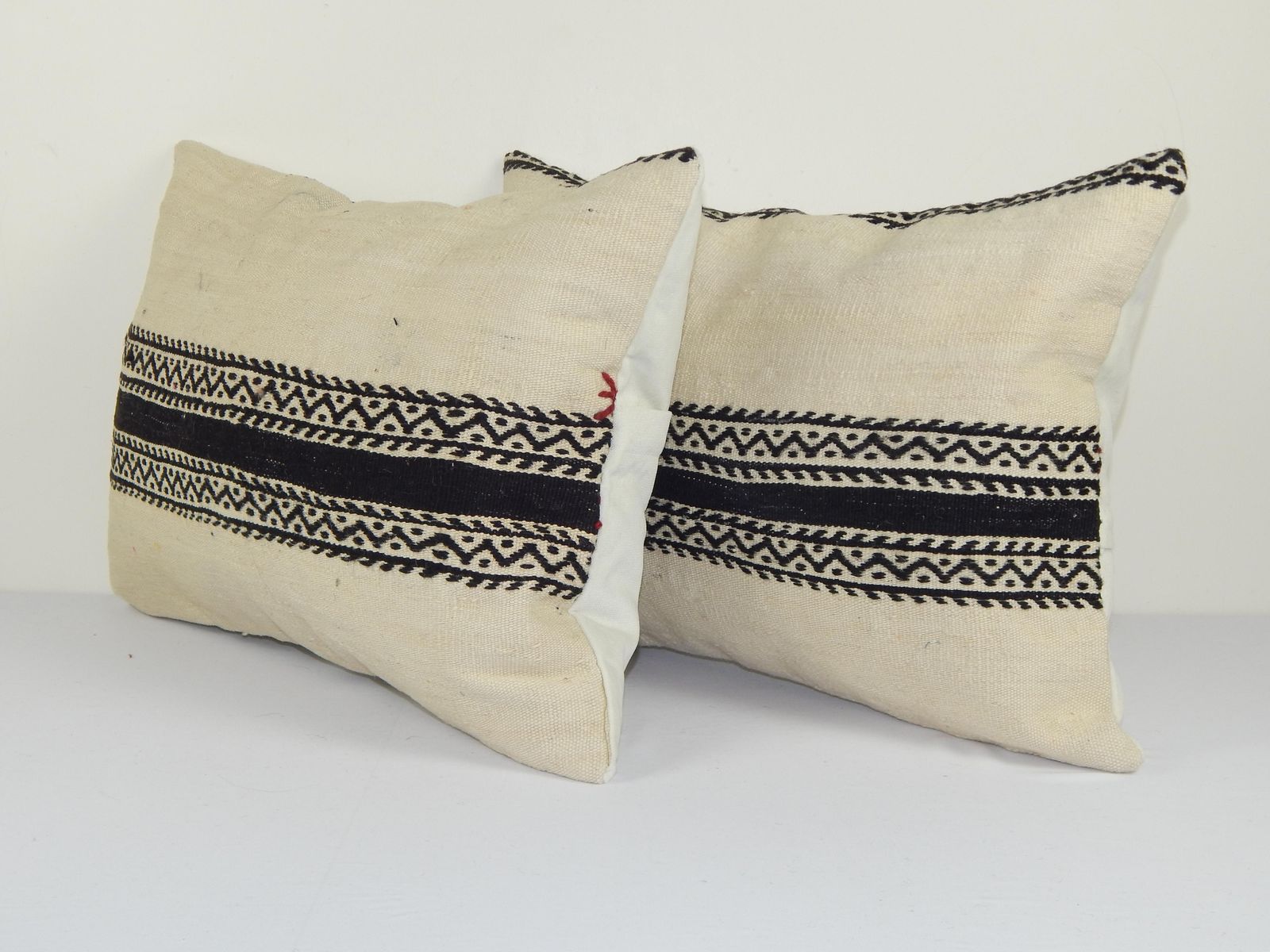 Striped Turkish Kilim Pillow Cover   A Pair photo furniture