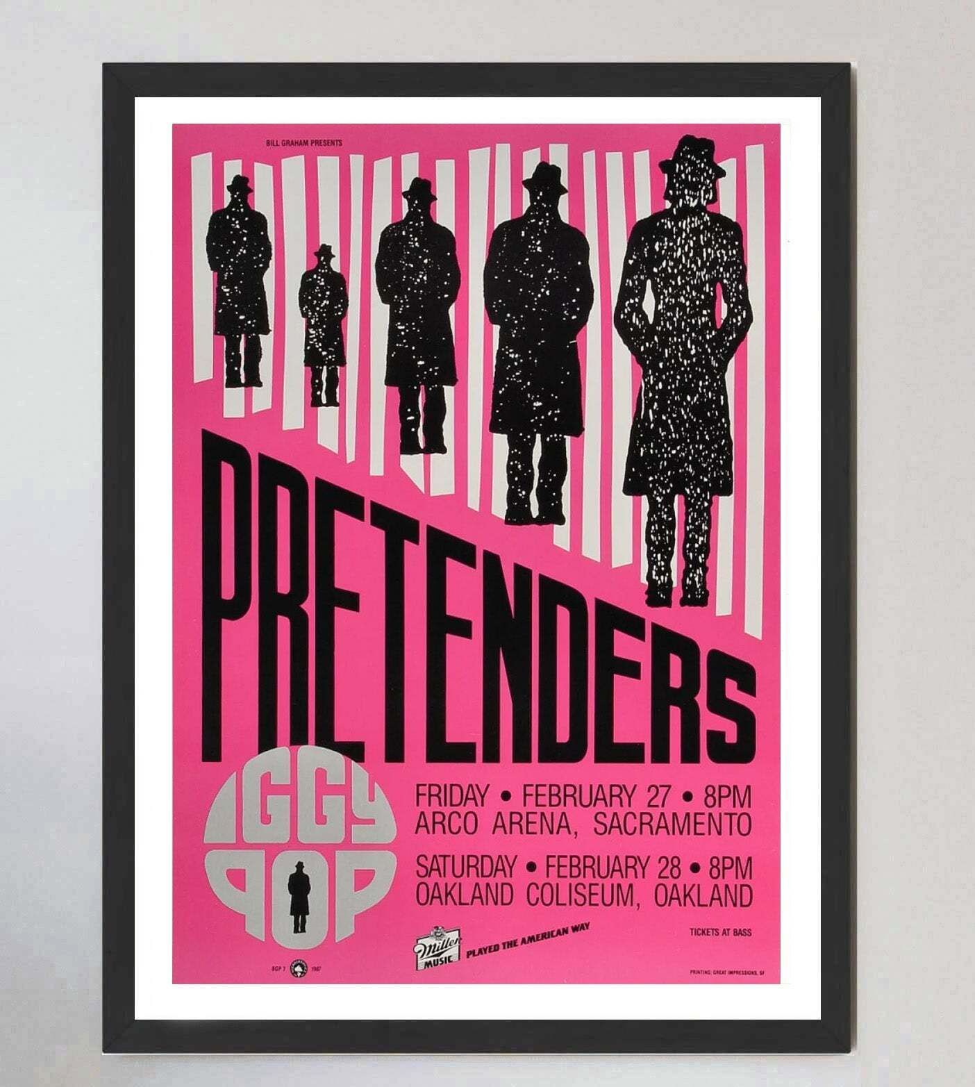 The Pretenders & Iggy Pop" Original Vintage Poster" photo furniture