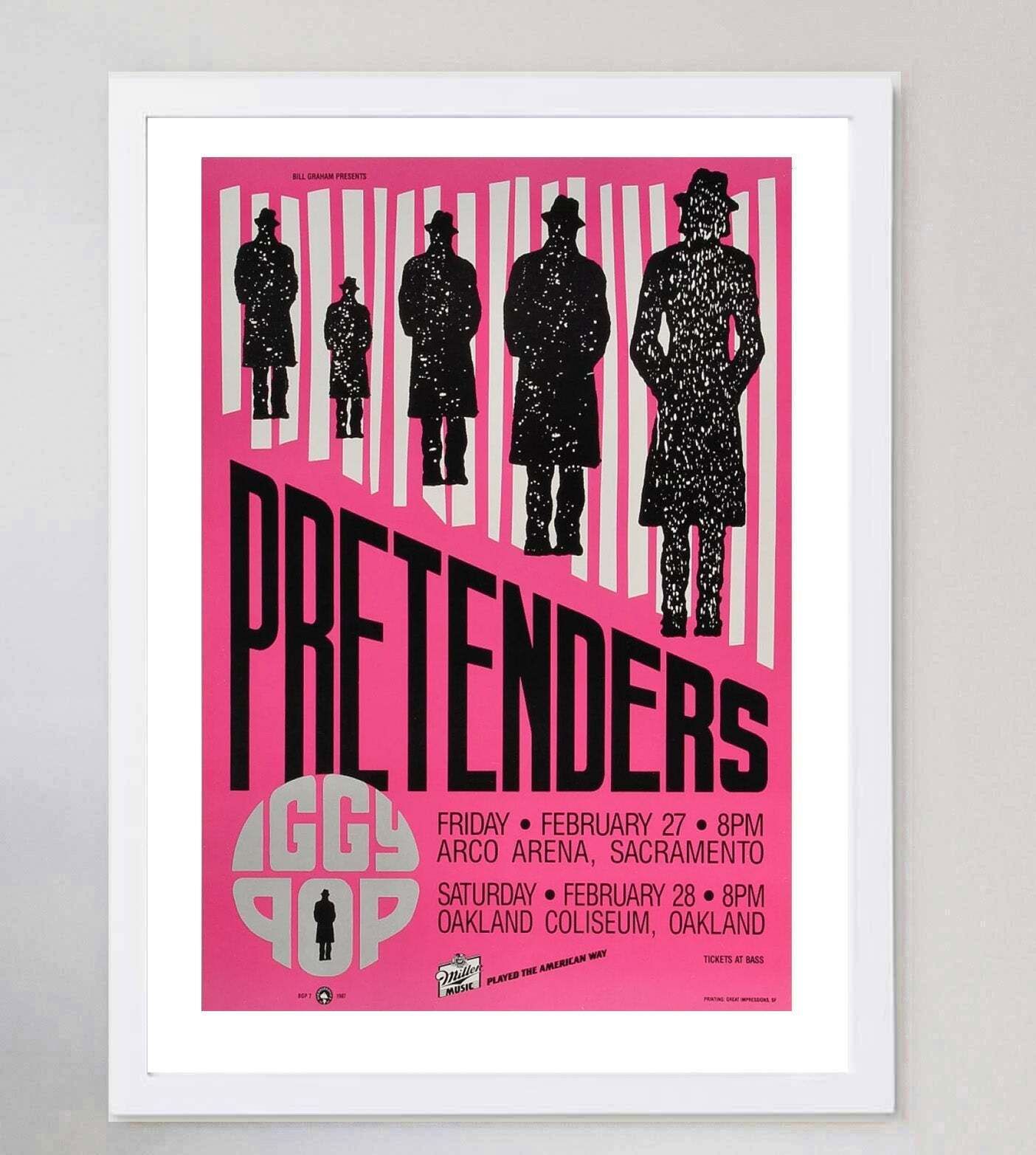 The Pretenders & Iggy Pop" Original Vintage Poster" photo for sale