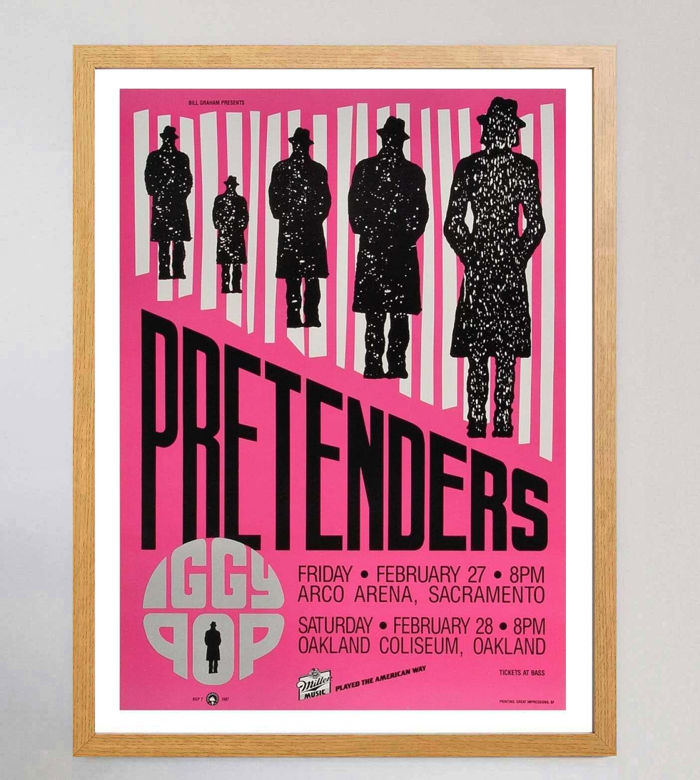 The Pretenders & Iggy Pop" Original Vintage Poster" photo Art