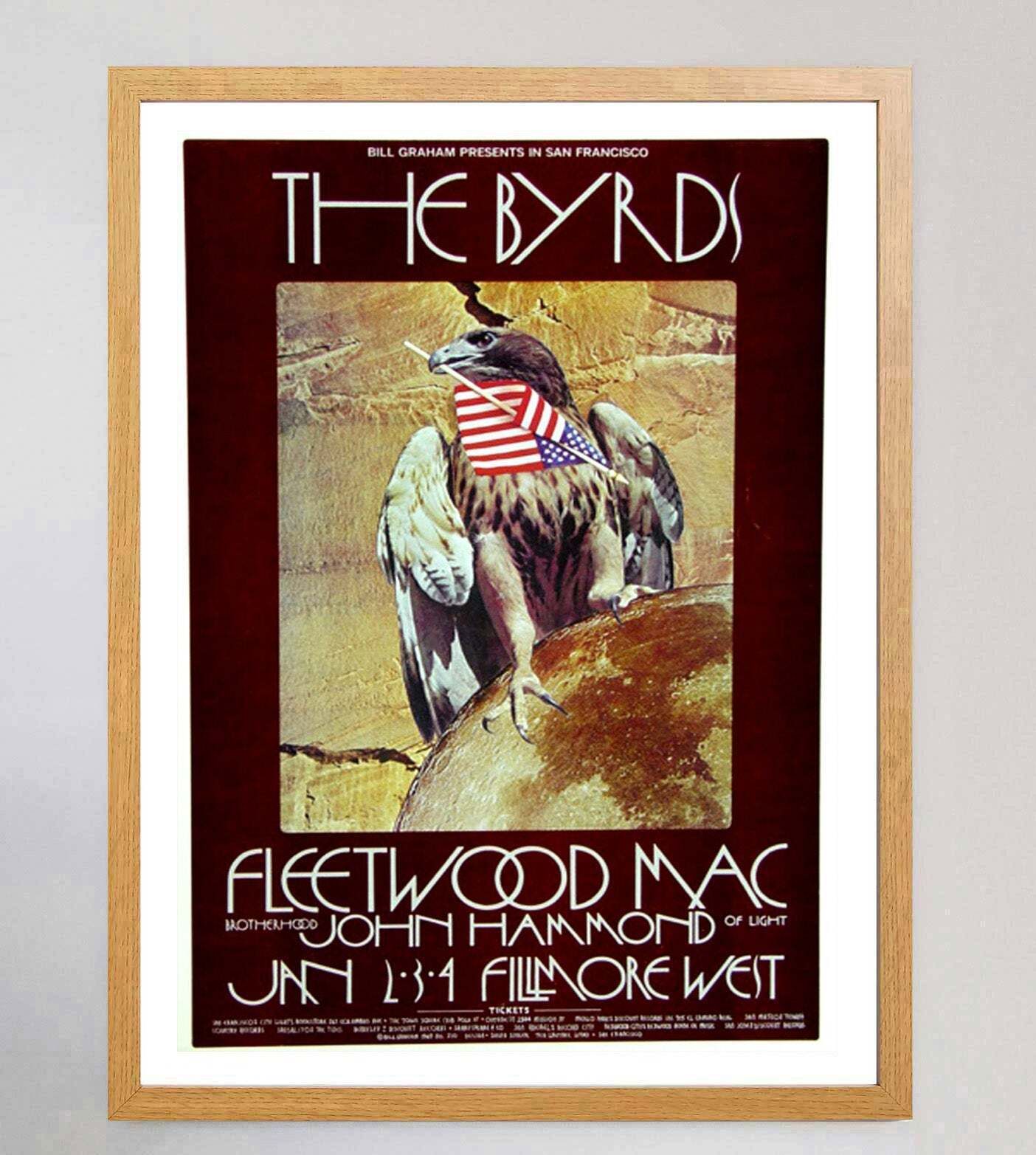 The Byrds & Fleetwood Mac   Fillmore West" Original Vintage Poster" photo Art