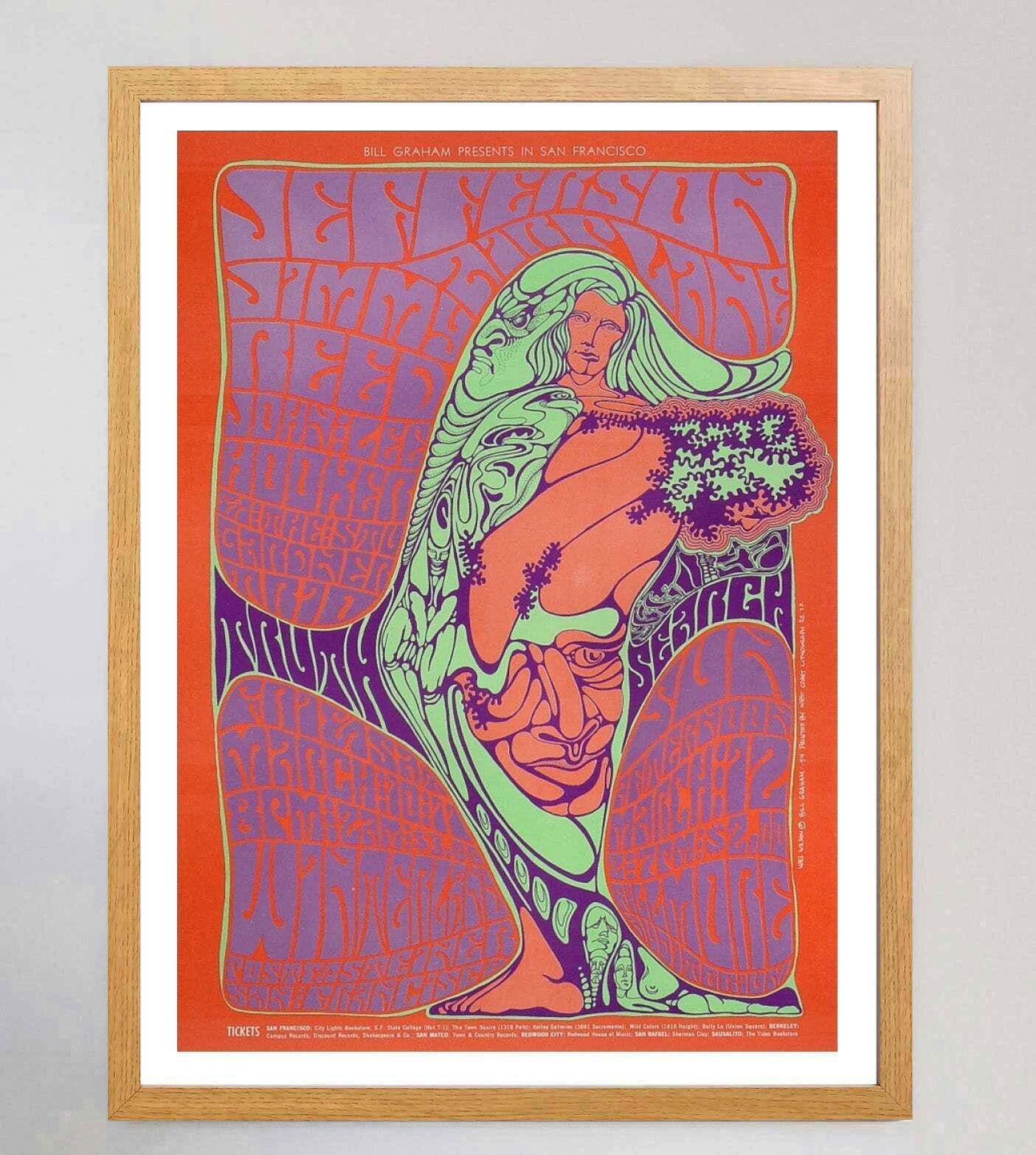 Jefferson Airplane   Fillmore Auditorium" Original Vintage Poster" photo Art