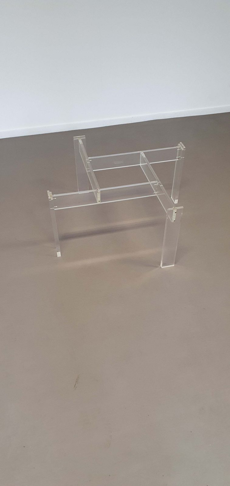 Vintage Coffee Table Made By De Swart. Made Of Acrylic Glass With A Glass Top photo 844.0