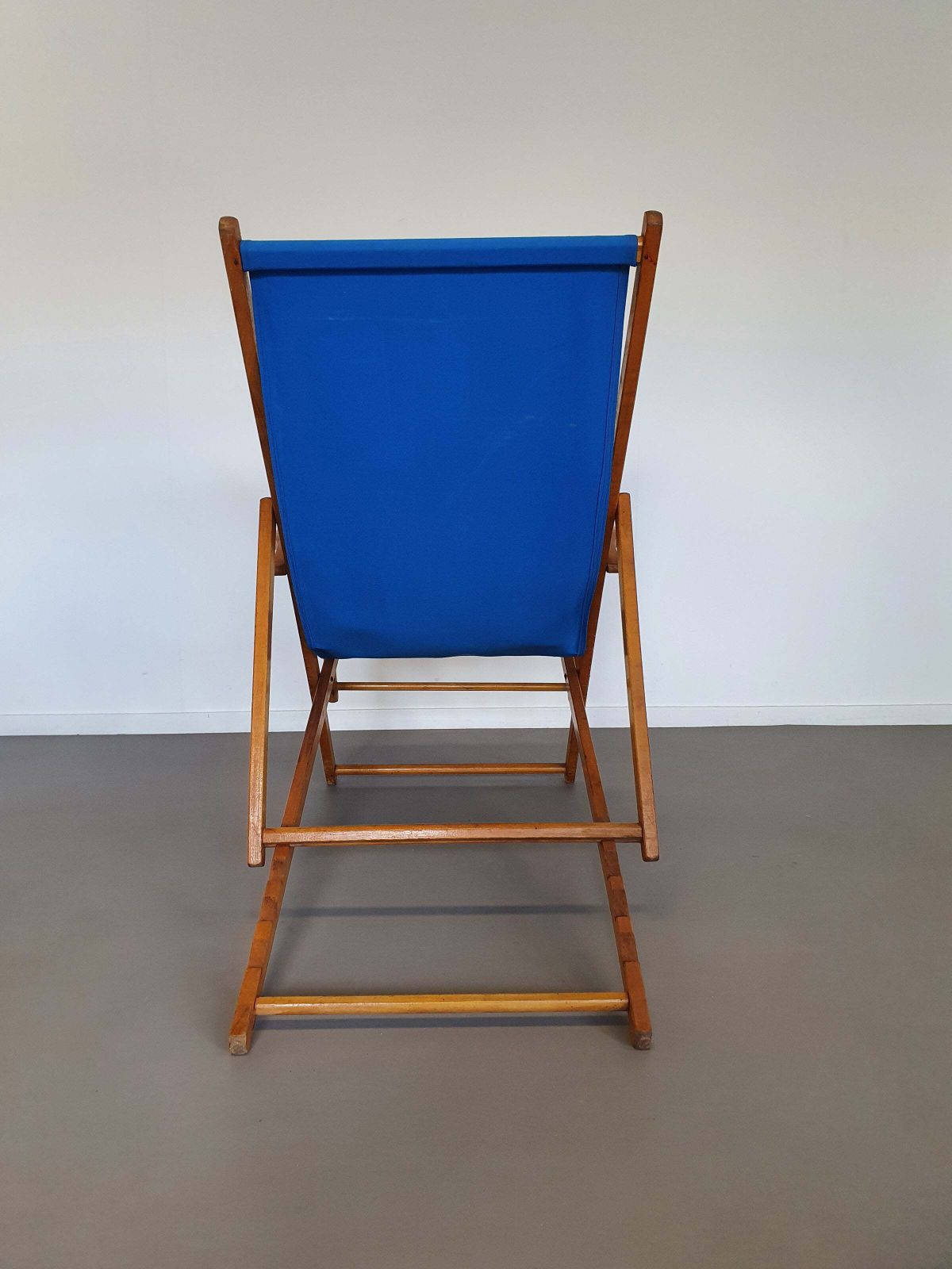 Blue Vintage Adjustable Beach Chairs, 1950s. photo for sale