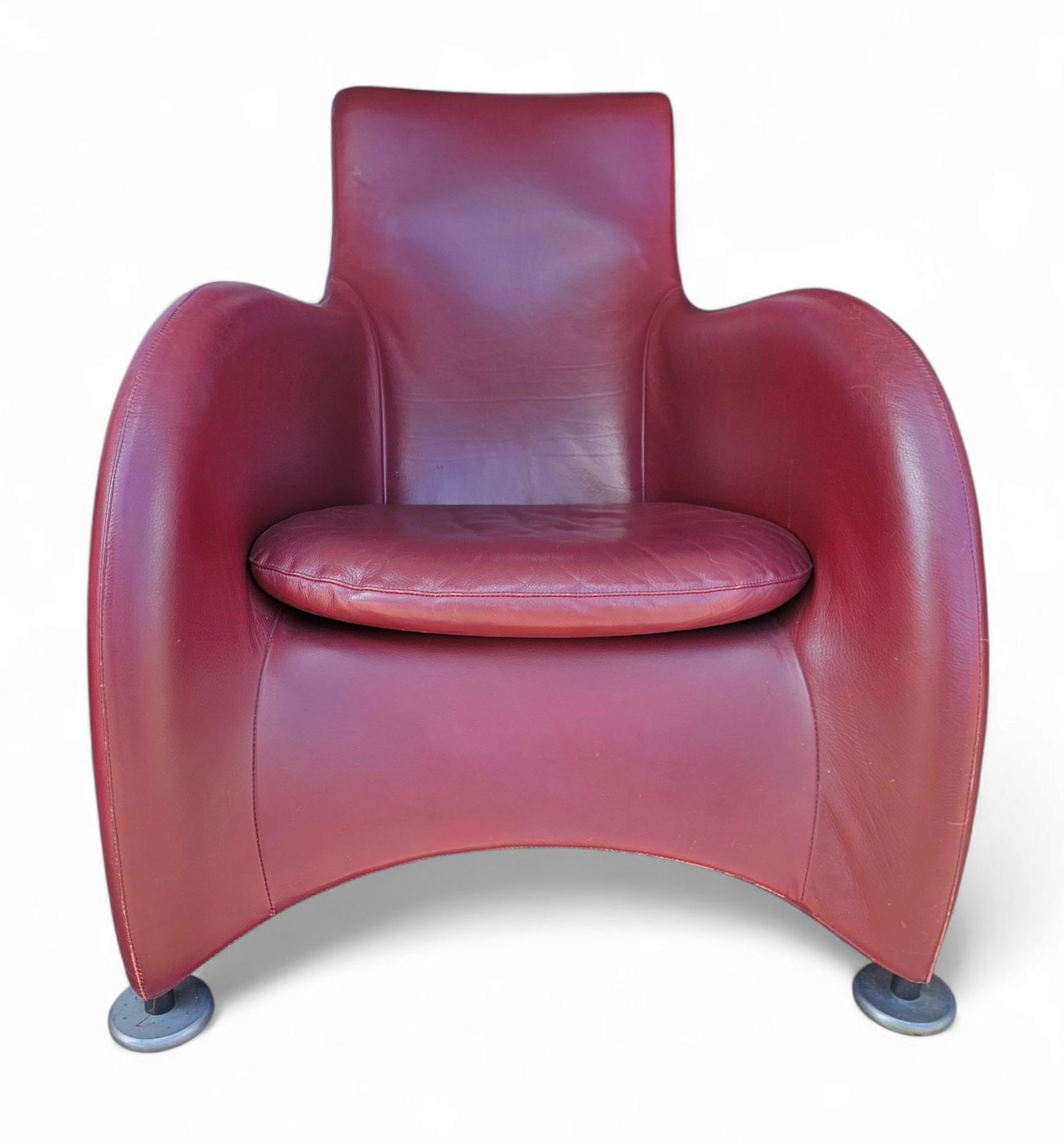 Montis / Gerard Van Den Berg / 1990s / Burgundy Red Leather