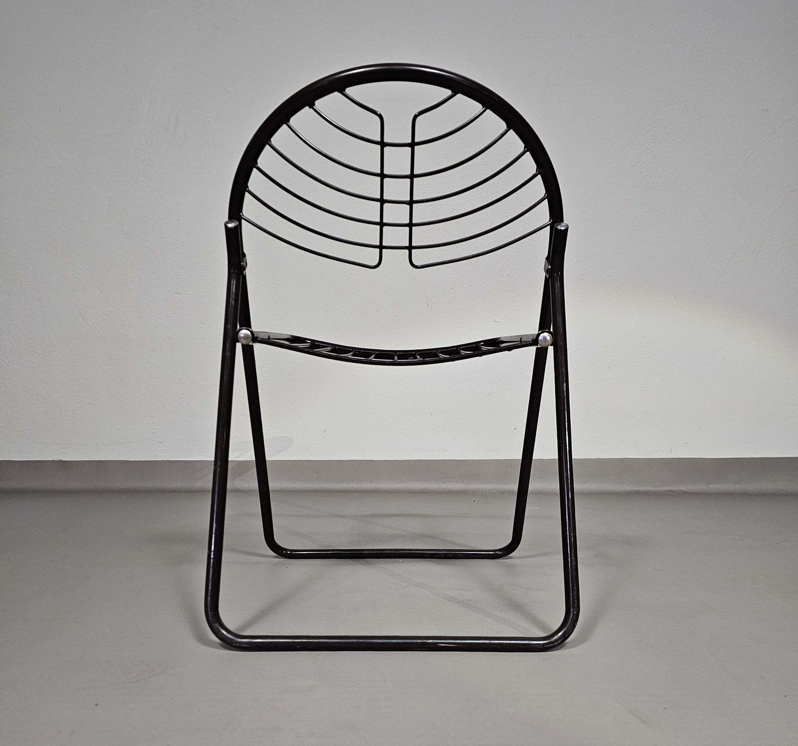 Gastone Rinaldi Folding Chair / Black / Italy 1970s photo Furniture