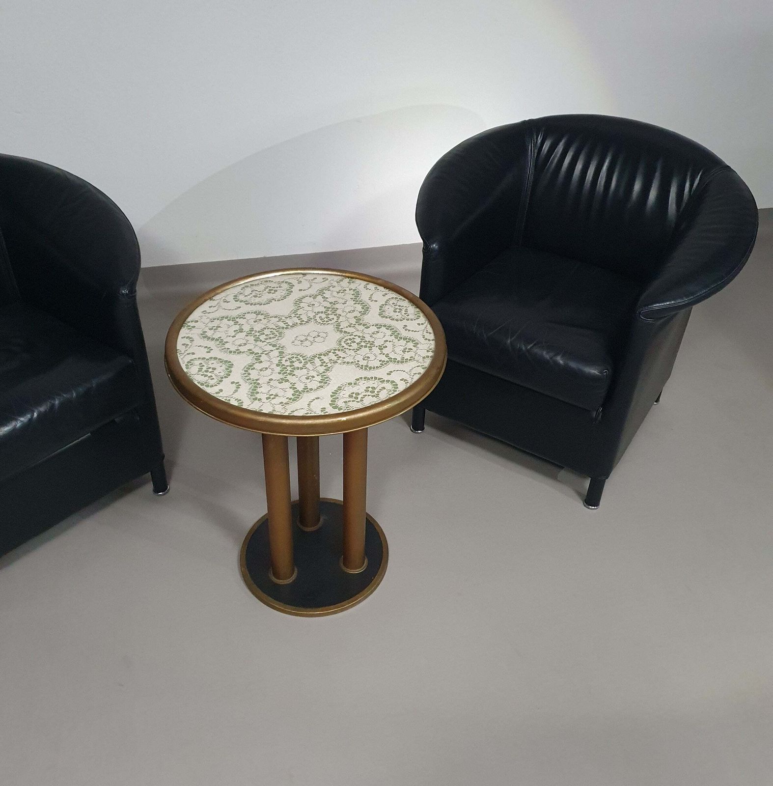 Aura Chairs / Black Leather By Paolo Piva For Wittmann 1980 photo Furniture