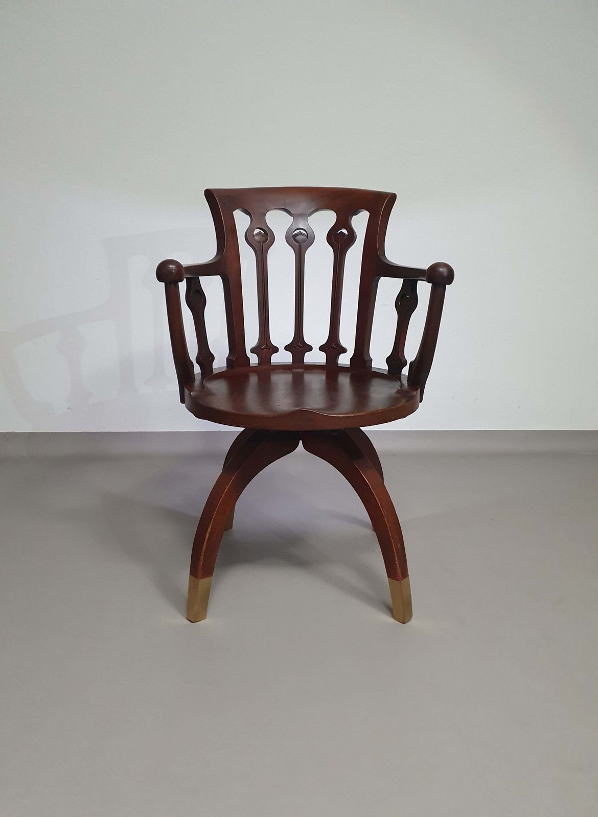 American Swivel Office Arm Chair 1930's photo Furniture