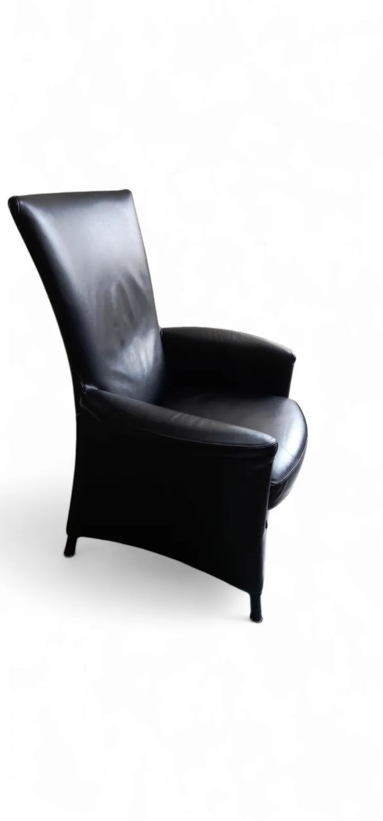 2 X Armchair By Wittmann /Design Paolo Piva / Model Alta Highback / Black Leather photo furniture