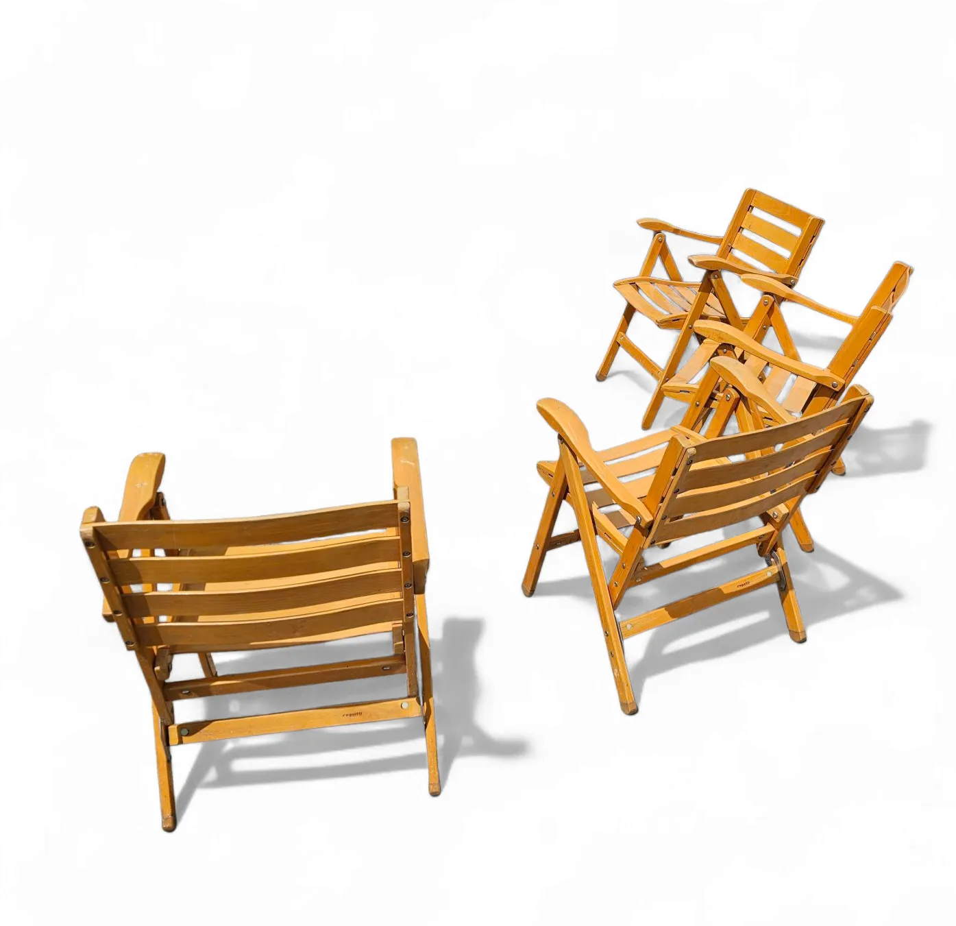 4 X Folding Chairs By Ico & Luisa Parisi For Reguitti, Italy, 1970s, photo buy