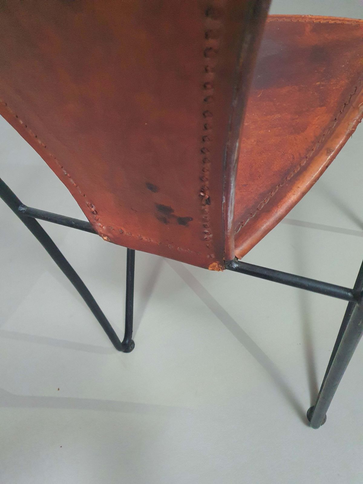 photo buy 24 Chairs In Leather And Solid Wrought Iron