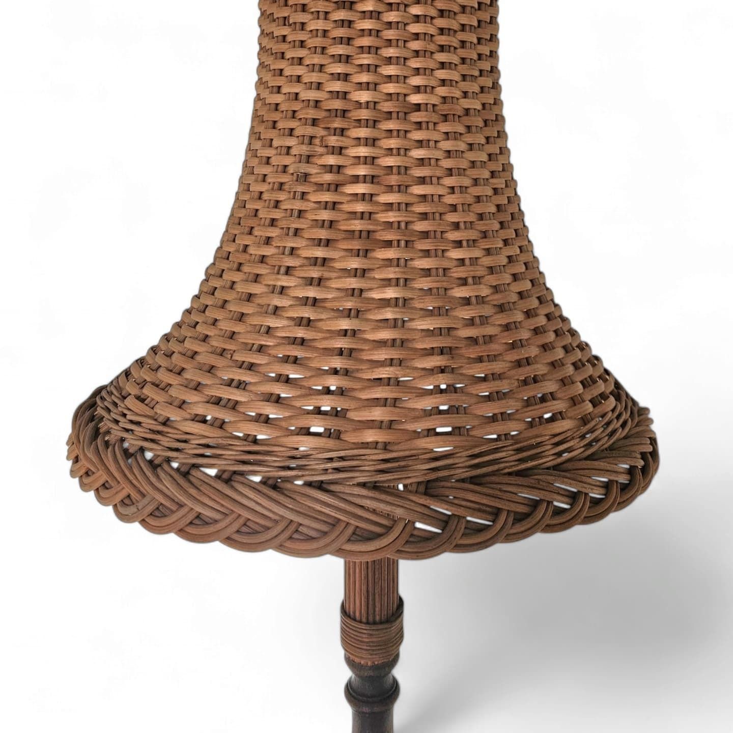 Scandinavian Rattan / Wicker Table Lamp / Height 85cm photo furniture