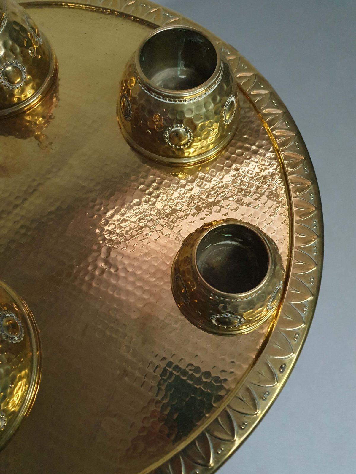 Art Nouveau Brass Smoke Table photo buy