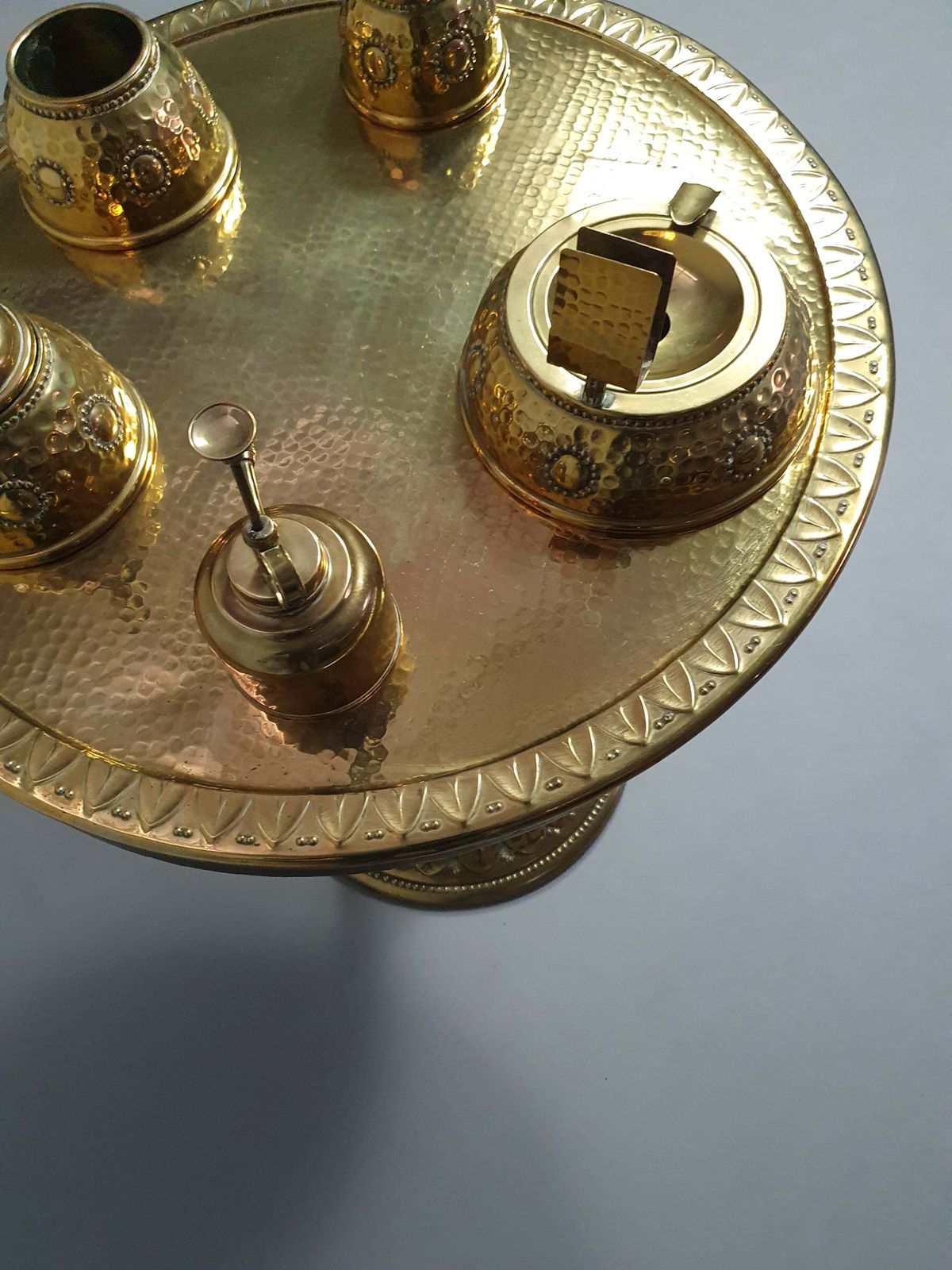 photo buy Art Nouveau Brass Smoke Table