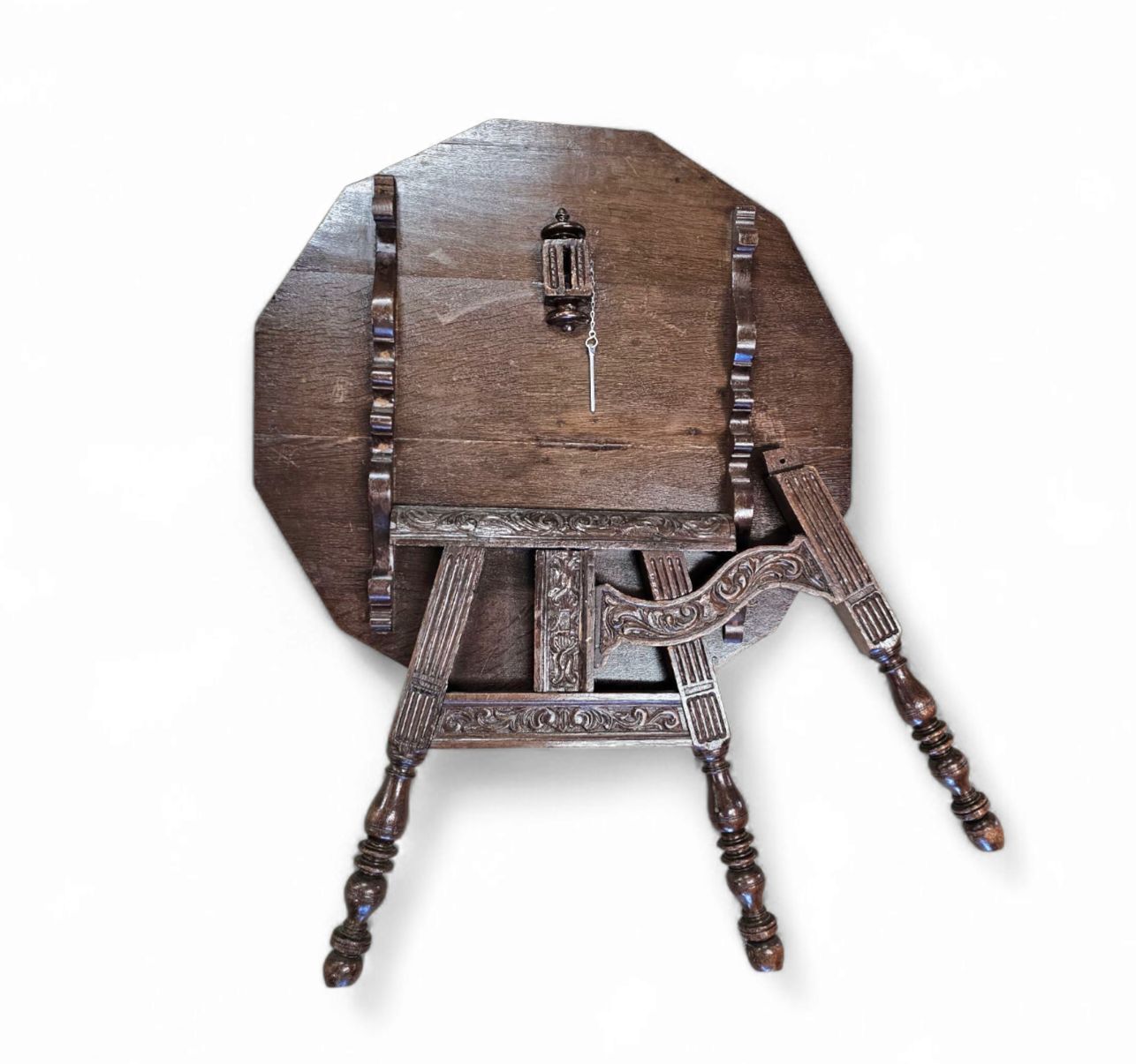 1899.0 Antique Tripot Carved Folding Table / Netherlands / Oak /19th Century Circa 1880. photo