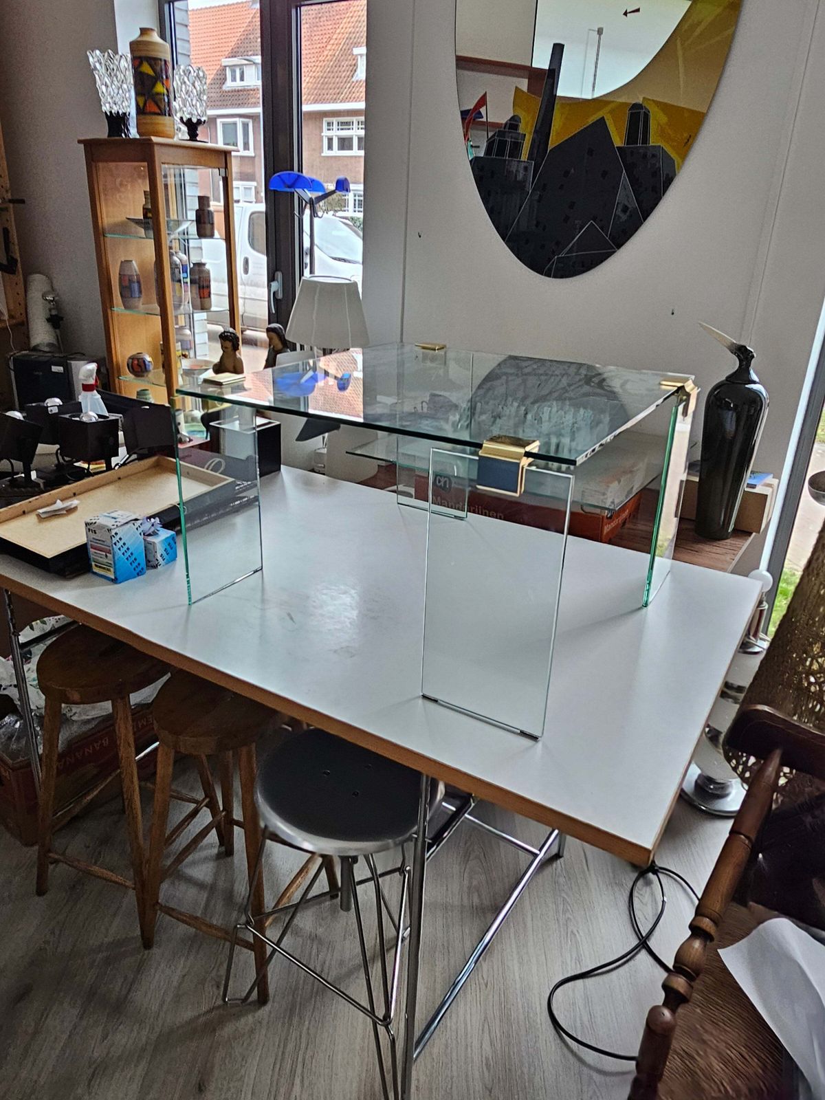 1980s Square Coffee Table / No Chips Or Scratches 70 X 70 X Height 43 Cm photo Furniture