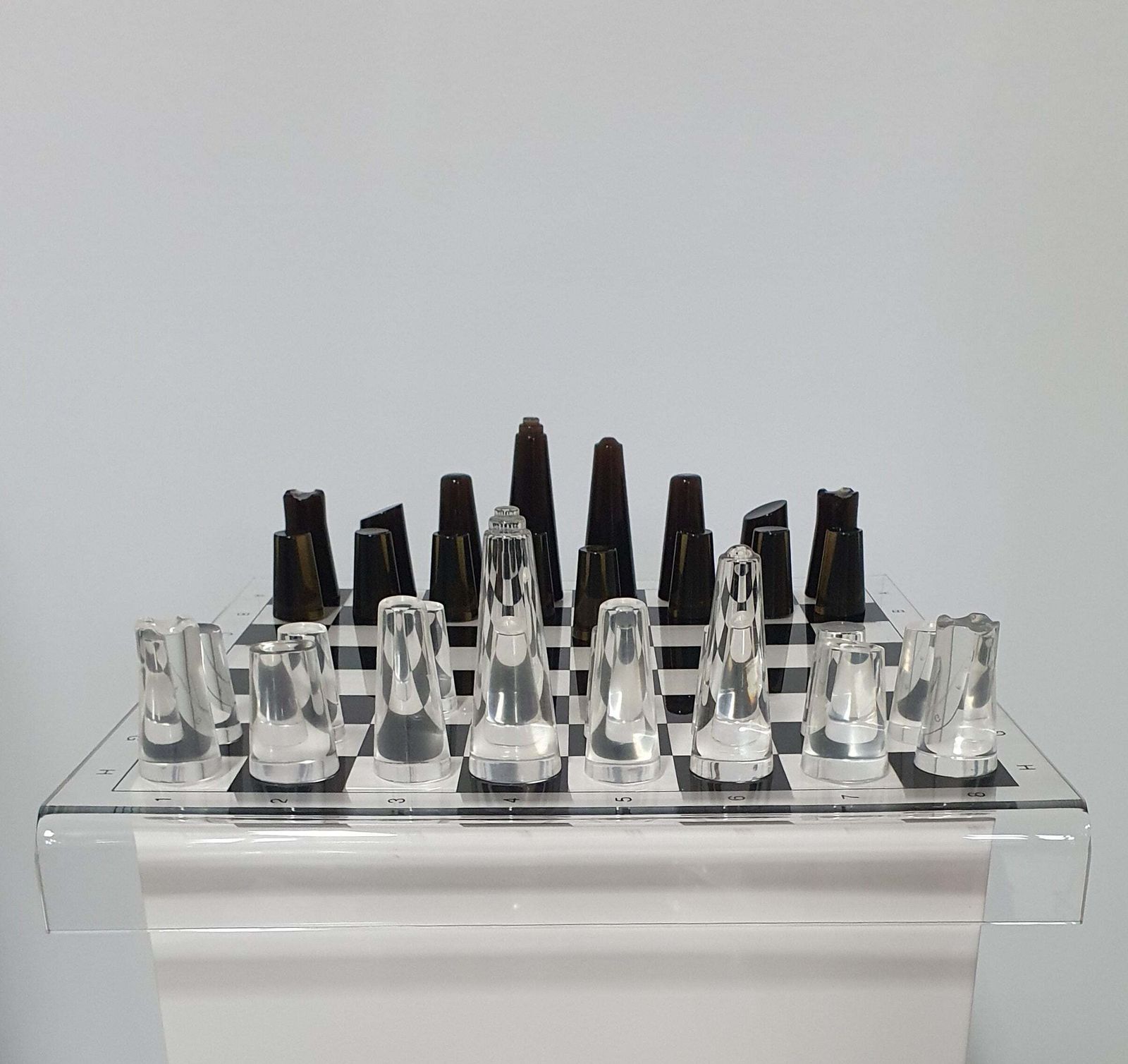 photo buy Acrylic Transparant / Lucite Chessboard 1980s / Chess Game