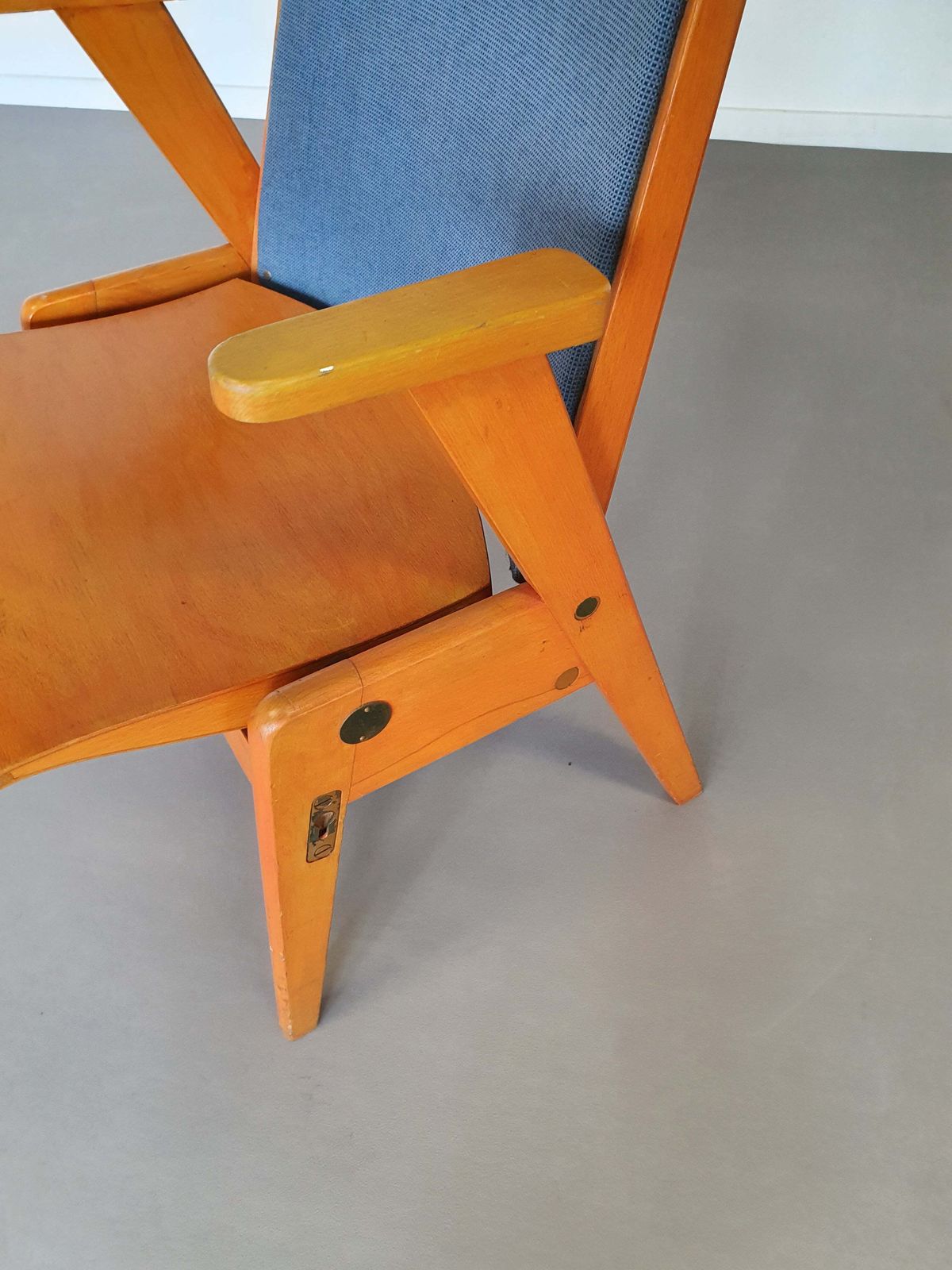 Dutch Cinema Seat 1960s, Vintage photo furniture