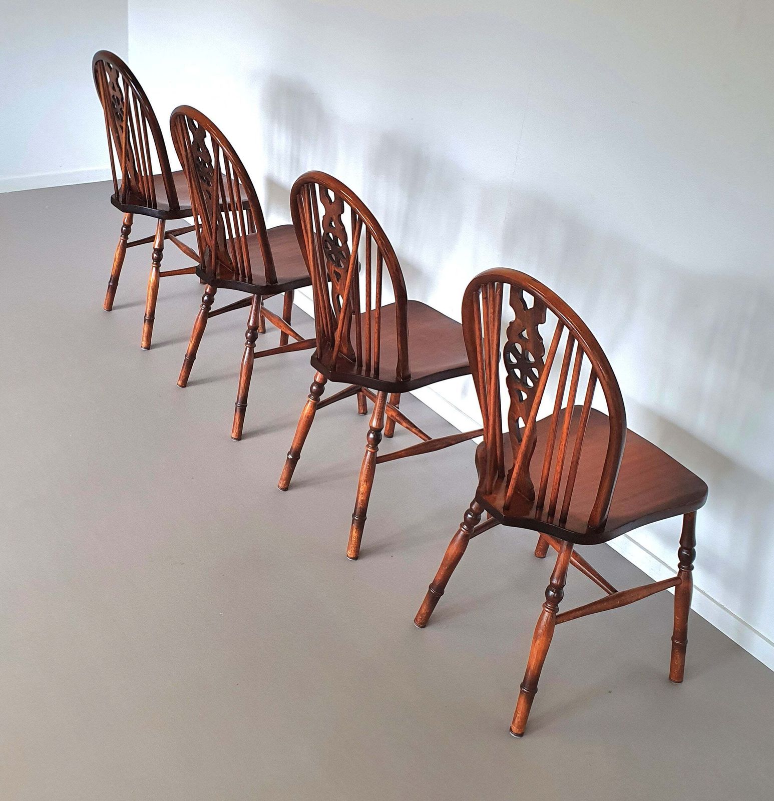 4 X Wheelback / Windsor Chairs / Marked photo for sale