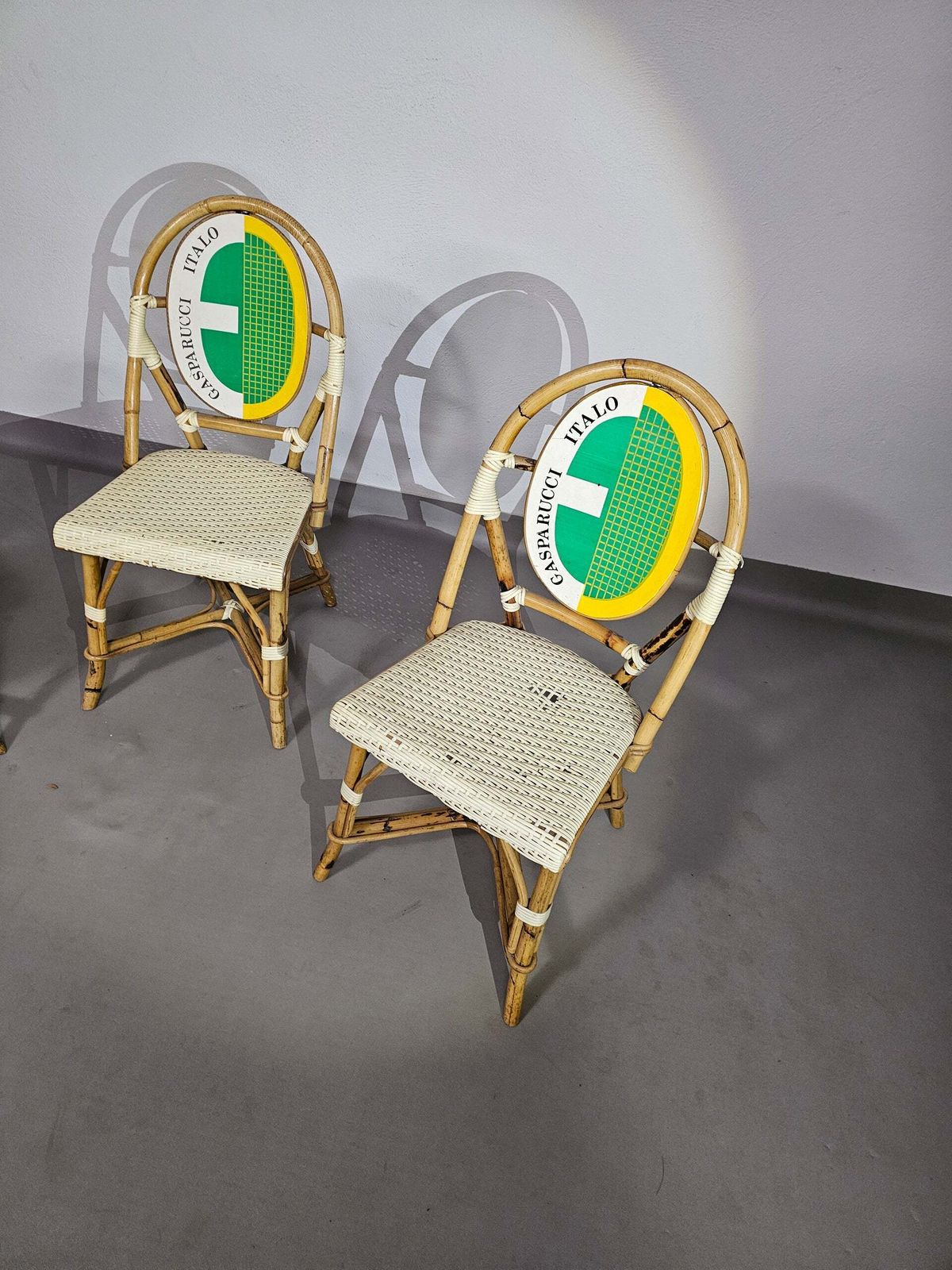 3 X Gasparucci Italo Ecc Antwerpen Tennis Chairs 1980s photo vinterior