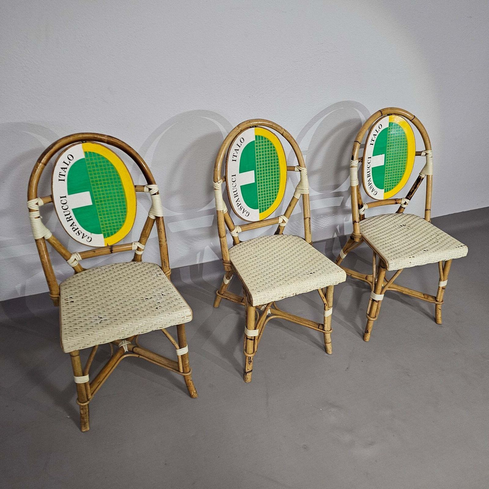 Furniture 3 X Gasparucci Italo Ecc Antwerpen Tennis Chairs 1980s photo