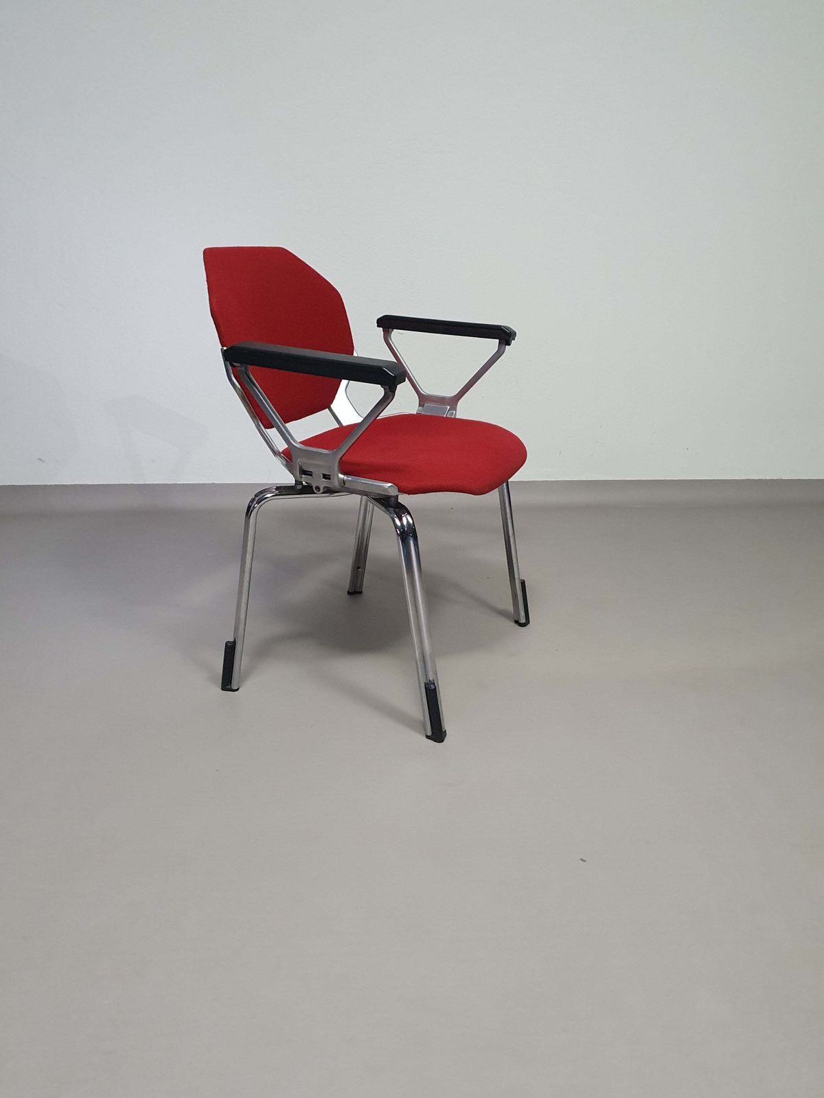 9 X In Stock Froscher Retro 1970 Metal Hexagonal Office / Desk Arm Chair For Sitform photo vintage