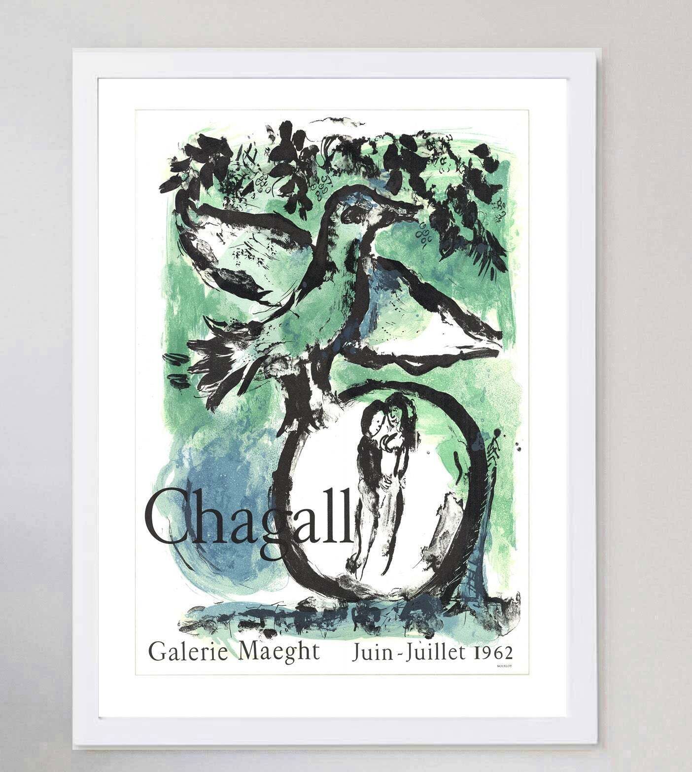 Marc Chagall   Oiseau Vert" Original Vintage Poster" photo for sale
