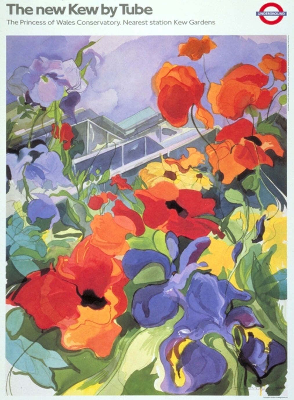 Tfl   The New Kew By Tube" Original Vintage Poster"