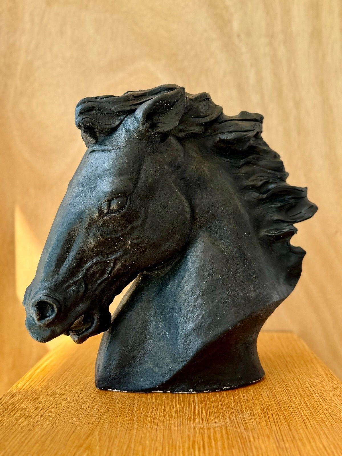 J. Spratt "Flaming Mane" Horse Head Sculpture Austin Productions 1978 photo furniture