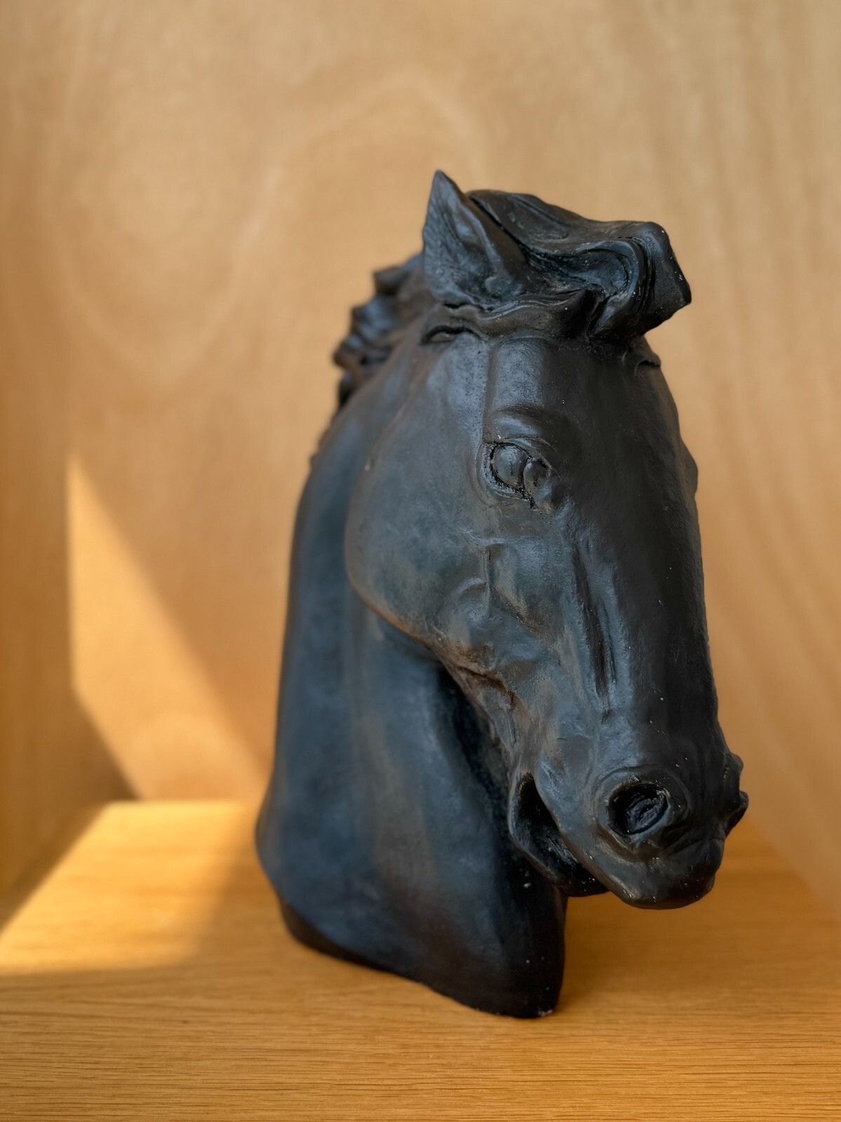 J. Spratt "Flaming Mane" Horse Head Sculpture Austin Productions 1978 photo vinterior