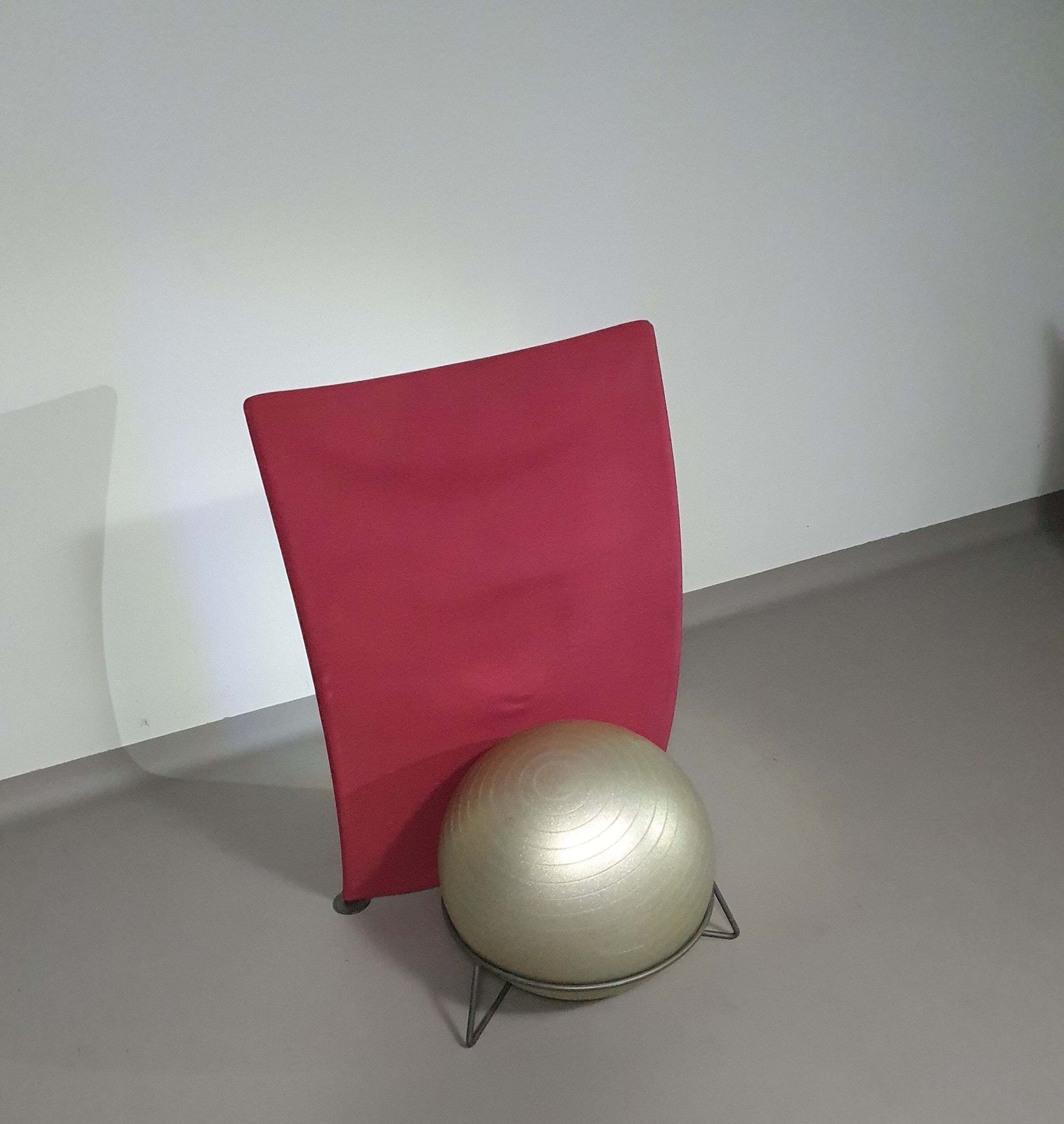 Italian Modern Bordeaux Red Ball Armchair San Siro Designed By Fabrizio Ballardini, 1995 photo furniture
