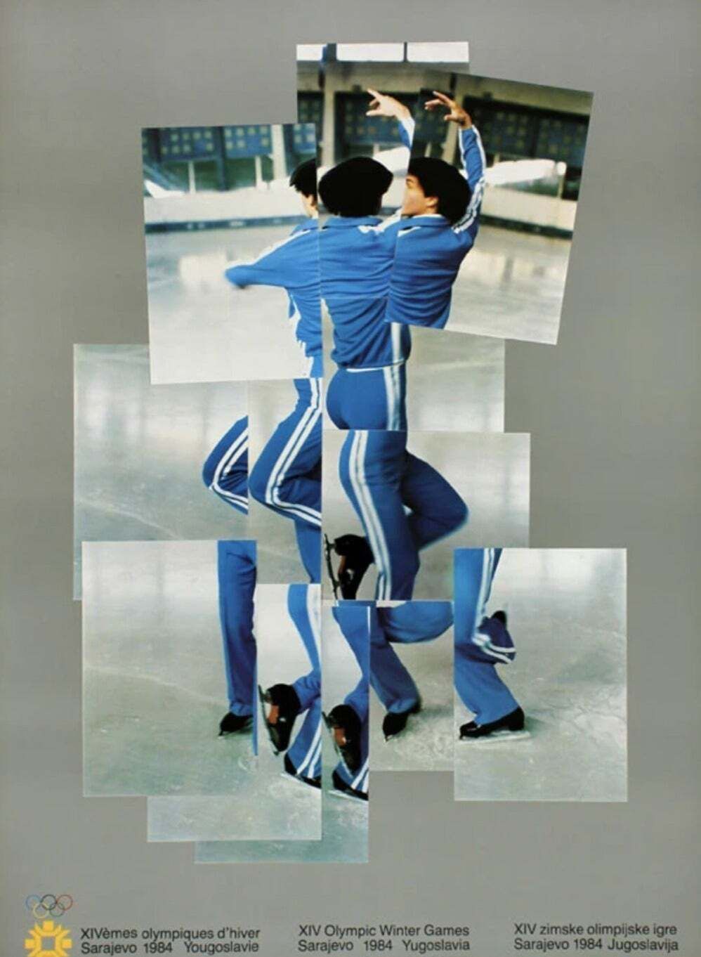 1984 Sarajevo Winter Olympic Games   David Hockney" Original Vintage Poster"