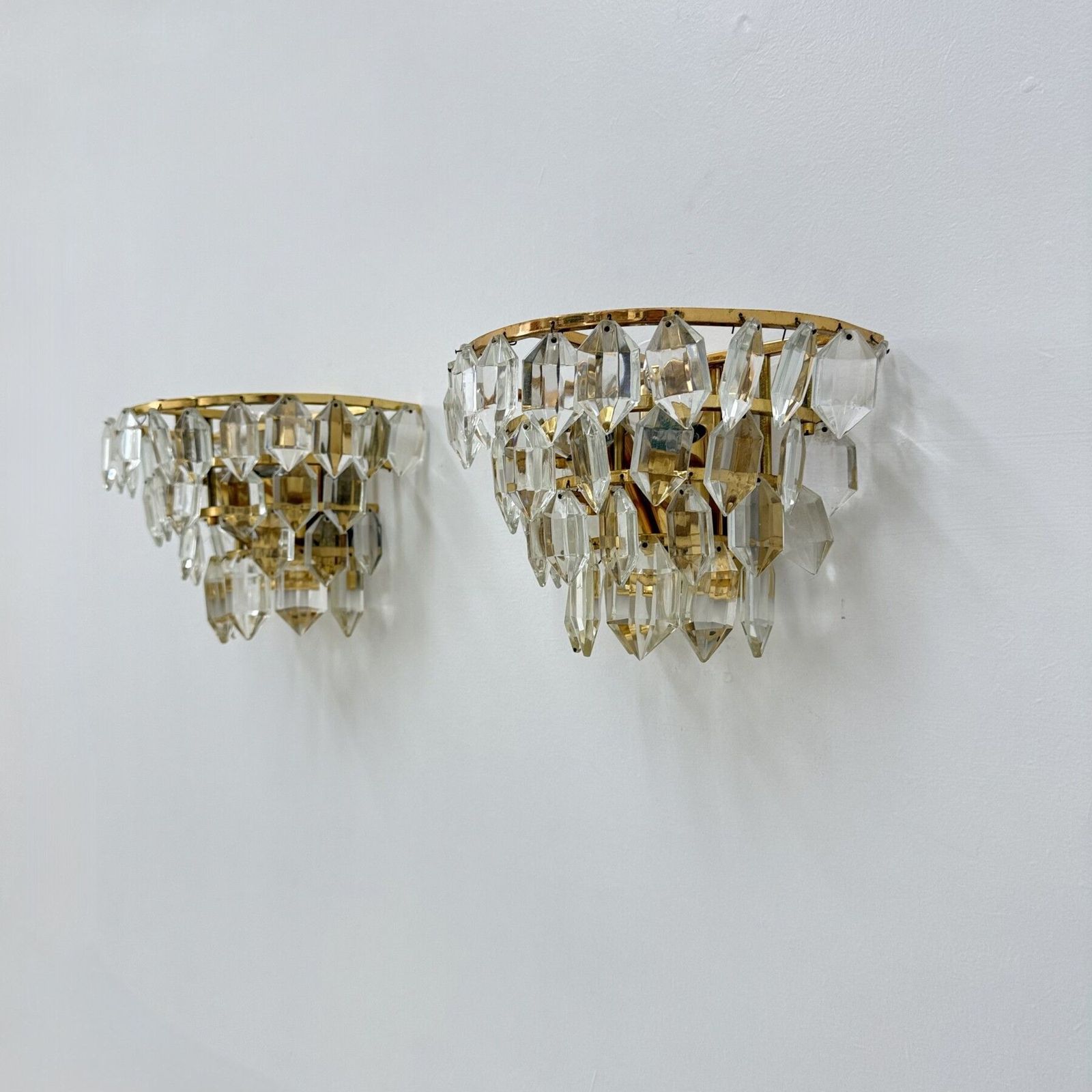 Pair Of Bakalowits & Söhne Crystal Wall Lamps , 1960s photo furniture