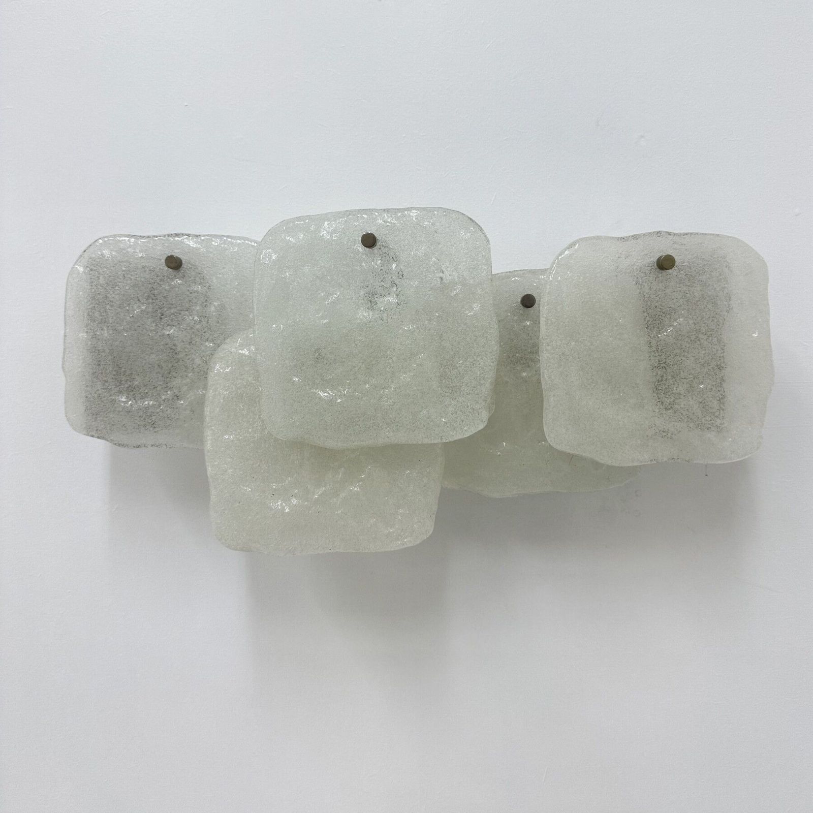 Modernist Frosted Ice Glass Wall Lamp Attributed To J. T. Kalmar For Kalmar, 1960s photo Lighting