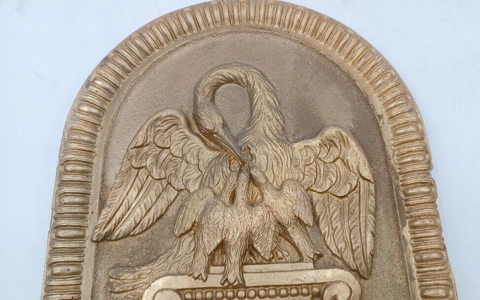 Tabernacle Portal, Ciborium, In Gilded Wood With Pelican, Late 18th Century photo 510.0