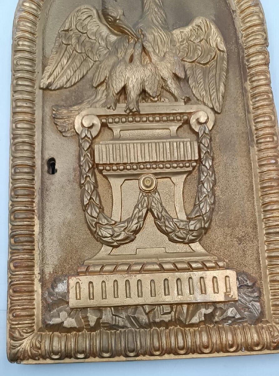 Tabernacle Portal, Ciborium, In Gilded Wood With Pelican, Late 18th Century photo vinterior