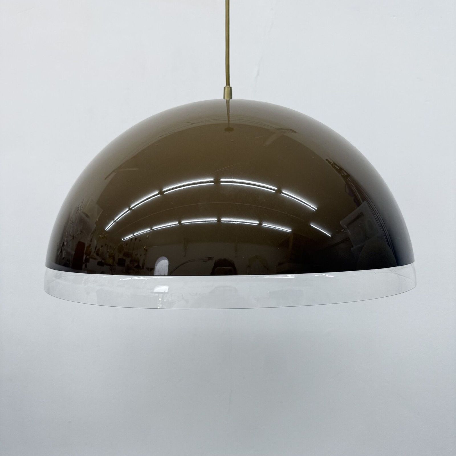 401.0 Mushroom Hanging Lamp Brown , 1970s photo