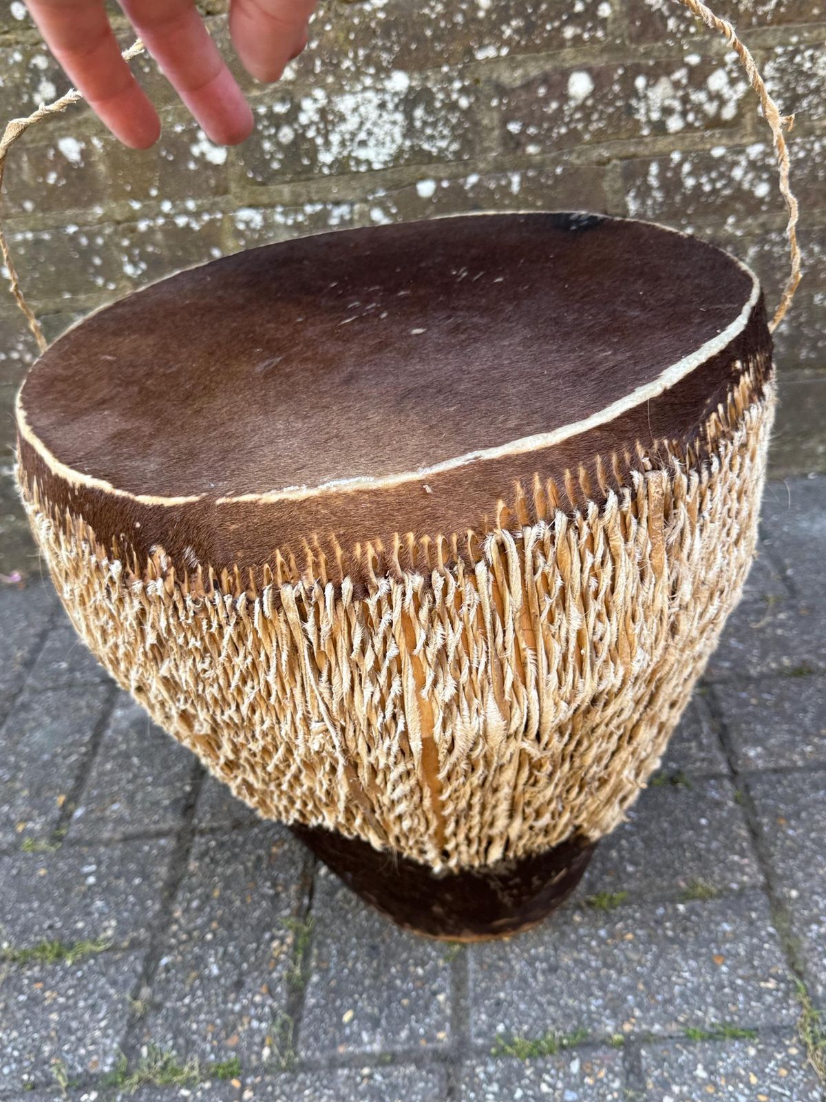 Vintage Ngoma African Drum; Authentic African Percussion Instrument, African Drum, African Decor   Vgc photo furniture