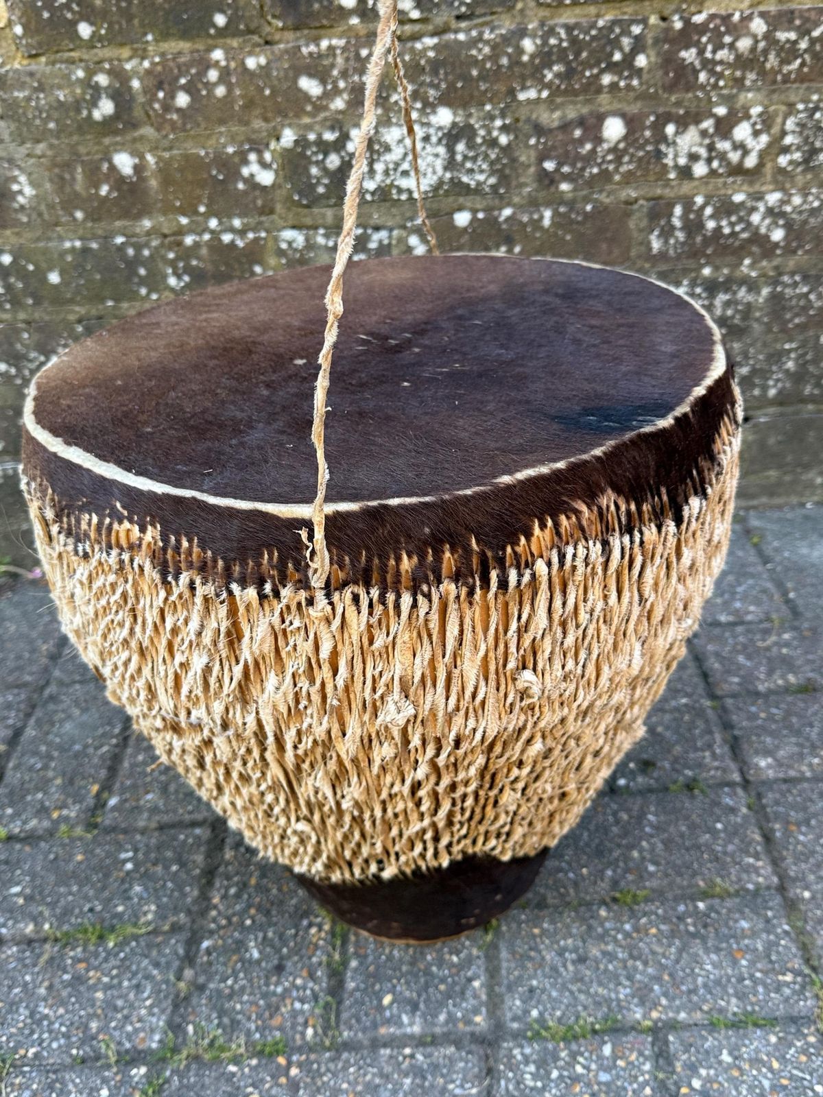 Vintage Ngoma African Drum; Authentic African Percussion Instrument, African Drum, African Decor   Vgc photo for sale