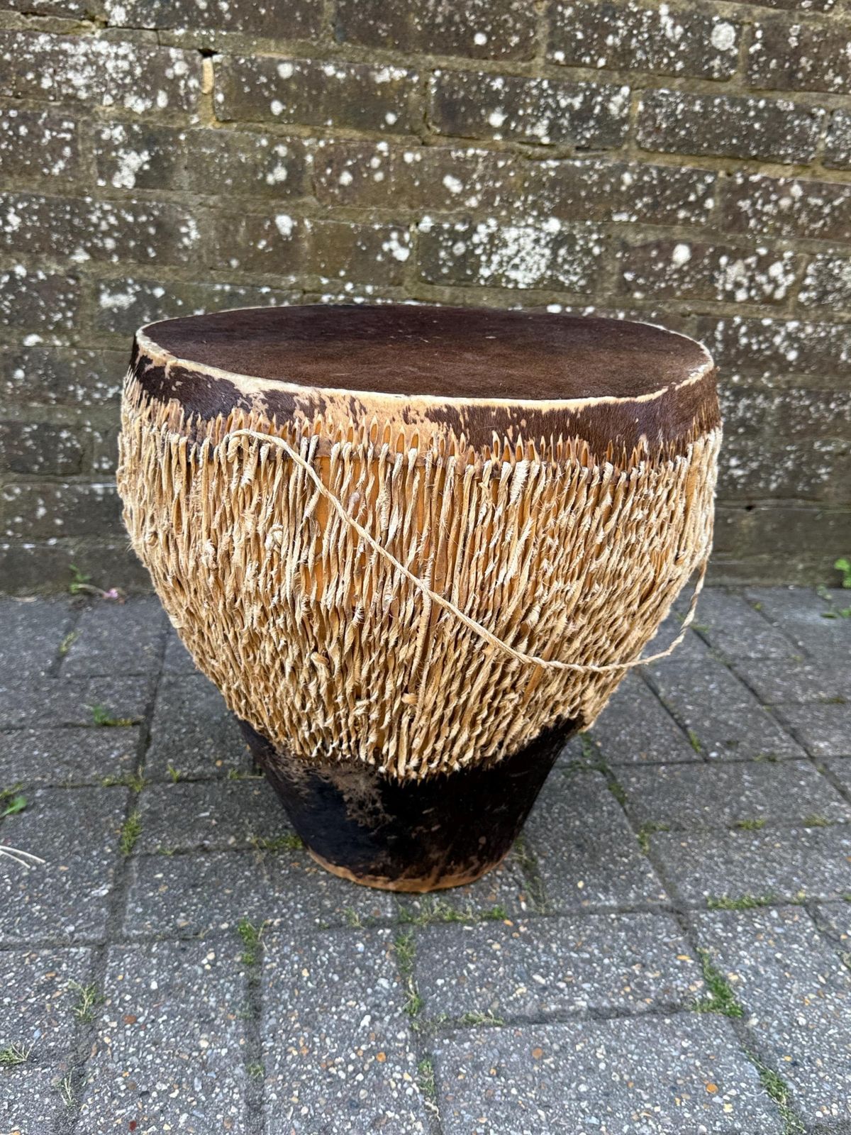 Vintage Ngoma African Drum; Authentic African Percussion Instrument, African Drum, African Decor   Vgc photo 145.0