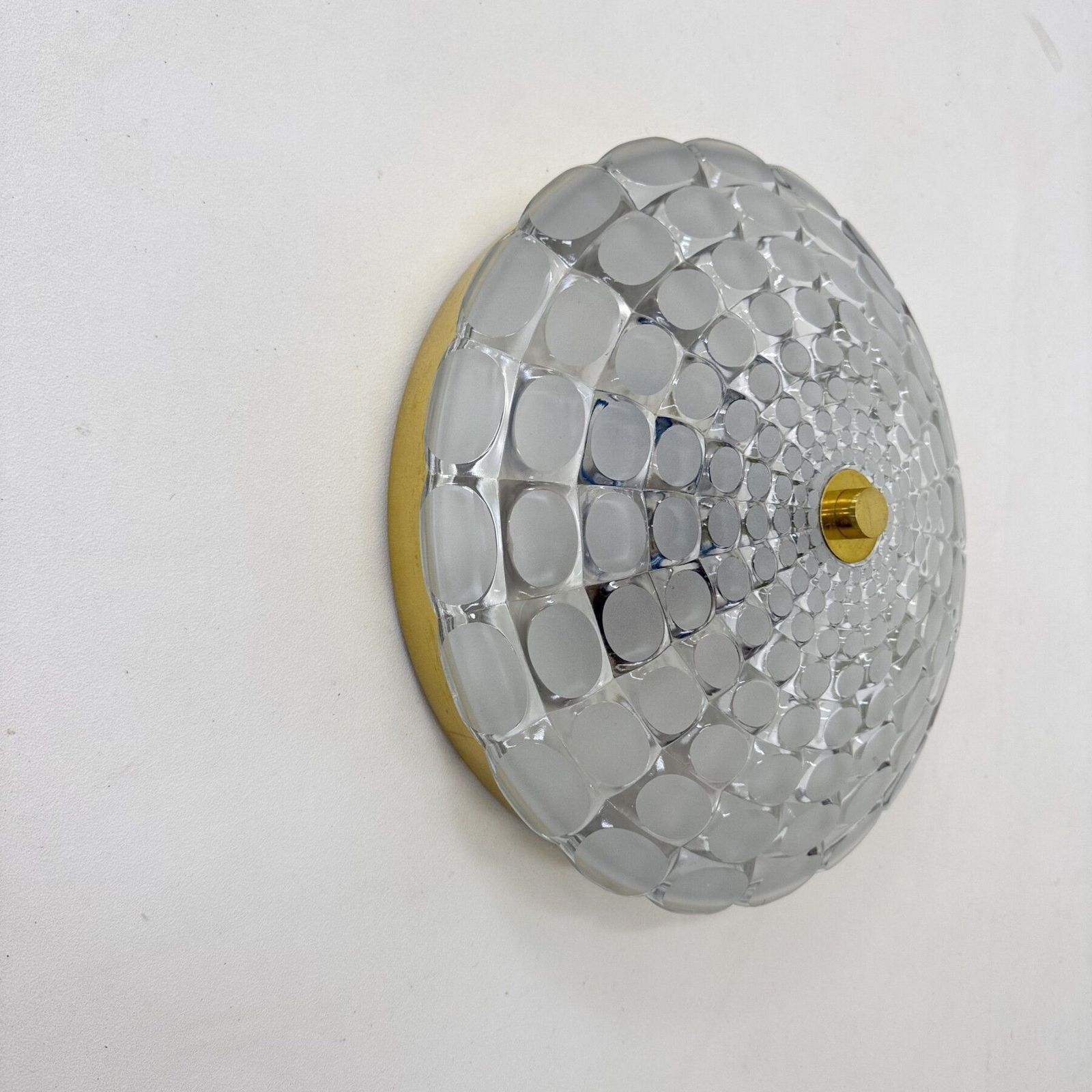 Mid Century Design Peil & Puzzler Glazen Plafondlamp, Jaren 1970 photo for sale